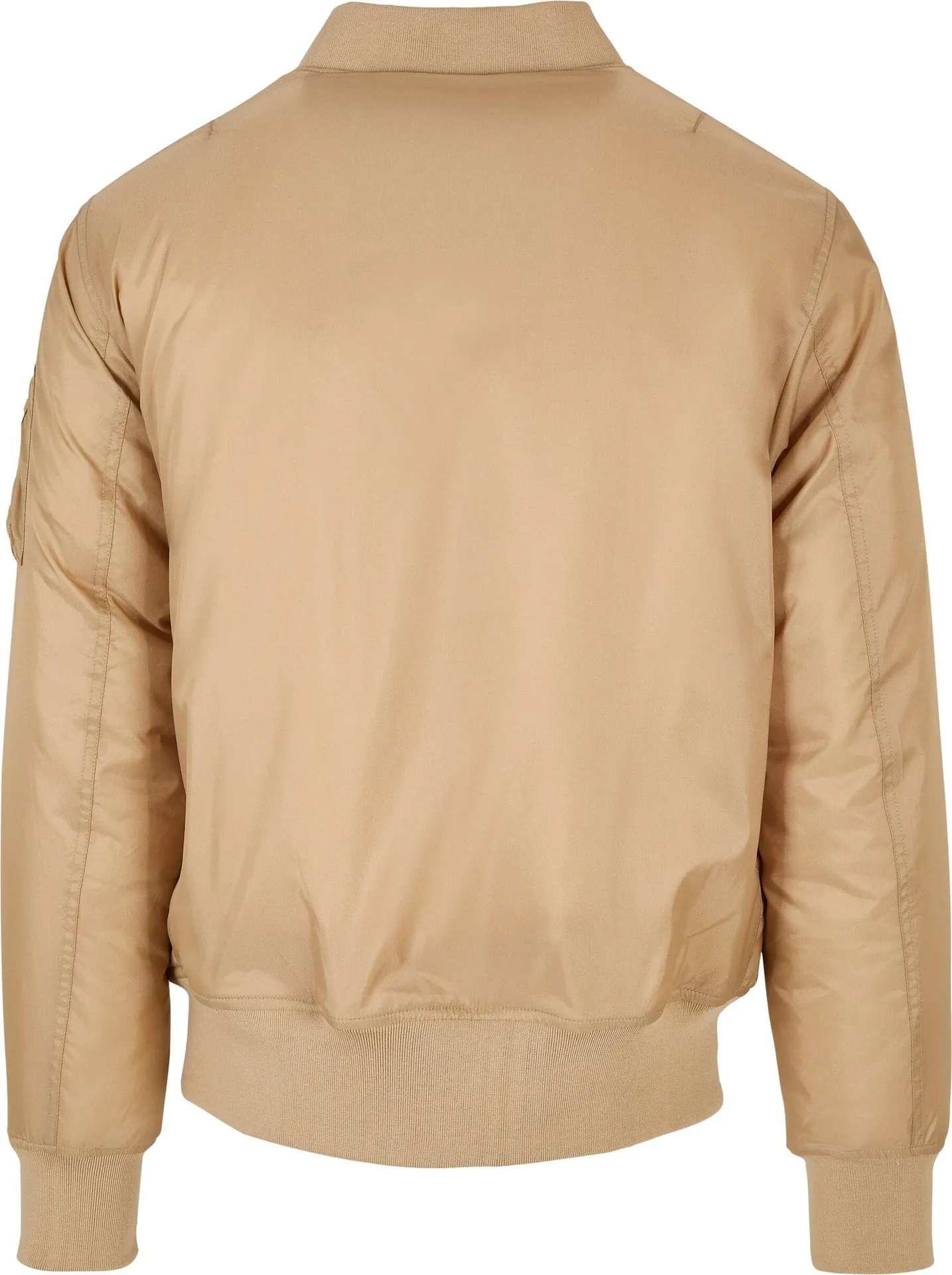 BYB-BY030-bomber-jacket-beige-back-7 Build Your Brand Bomber Jacket