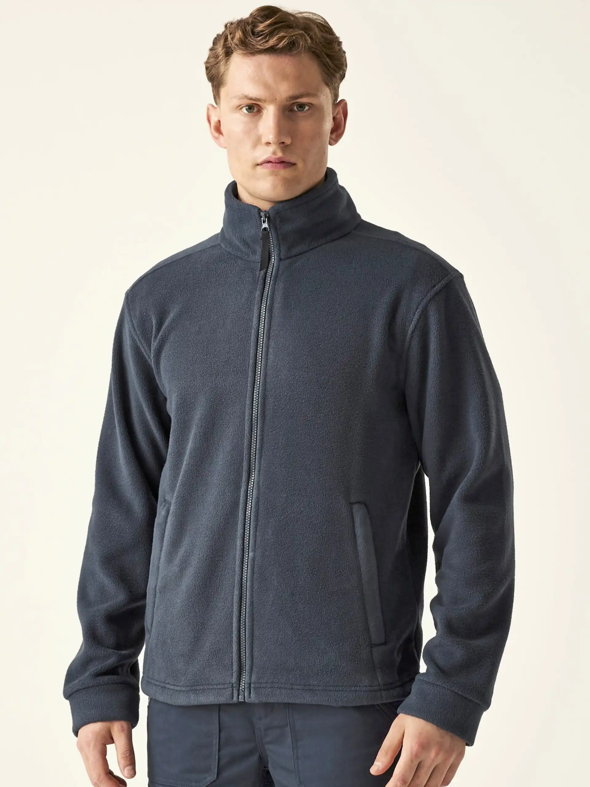 regatta-trf581-thor-300-fleece-jacket-seal-grey-solid-model-1 Regatta Thor 300 Fleece Jacket