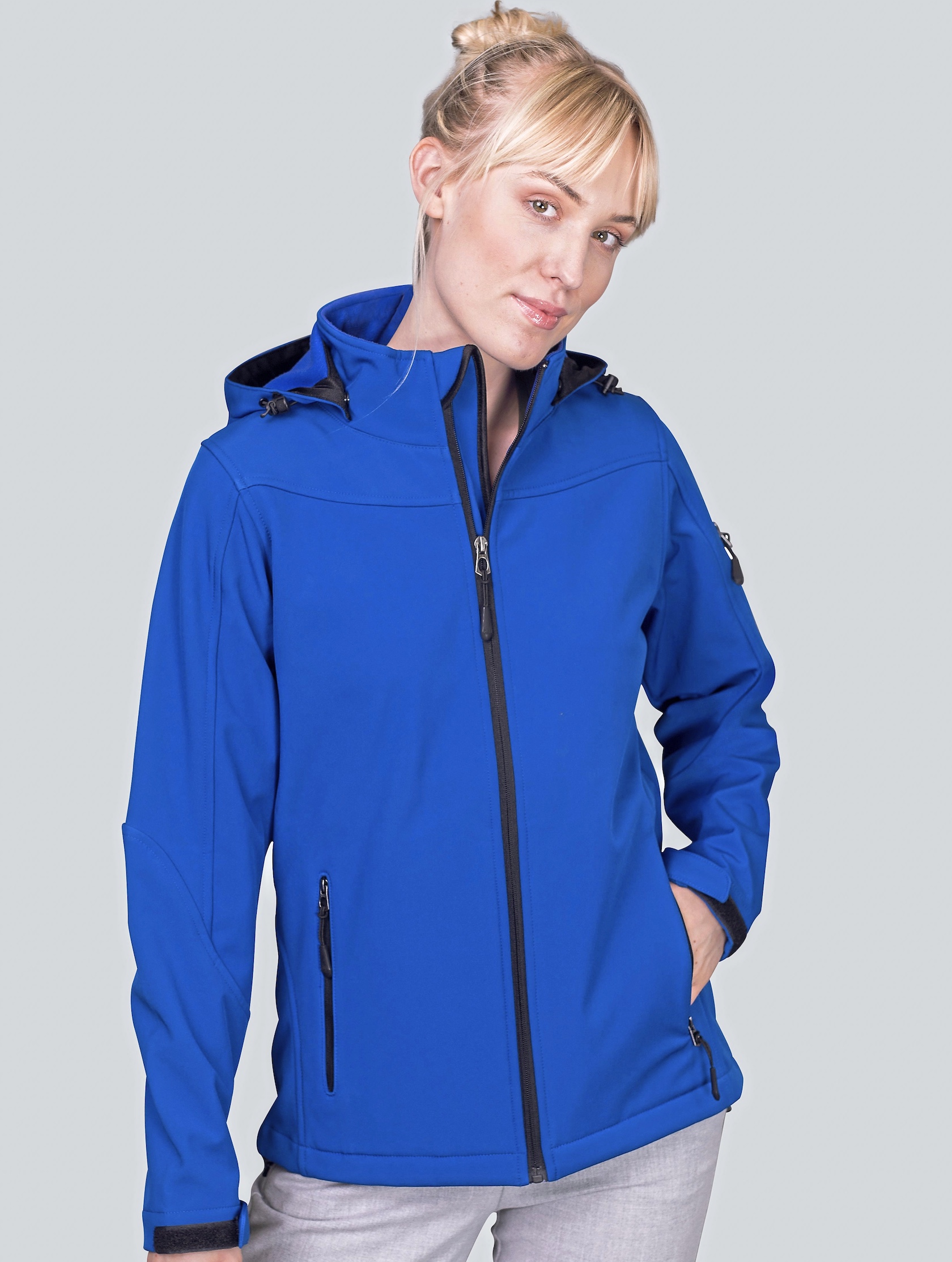 HRM Women's Hooded Soft-Shell Jacket HRM Women's Hooded Soft-Shell Jacket