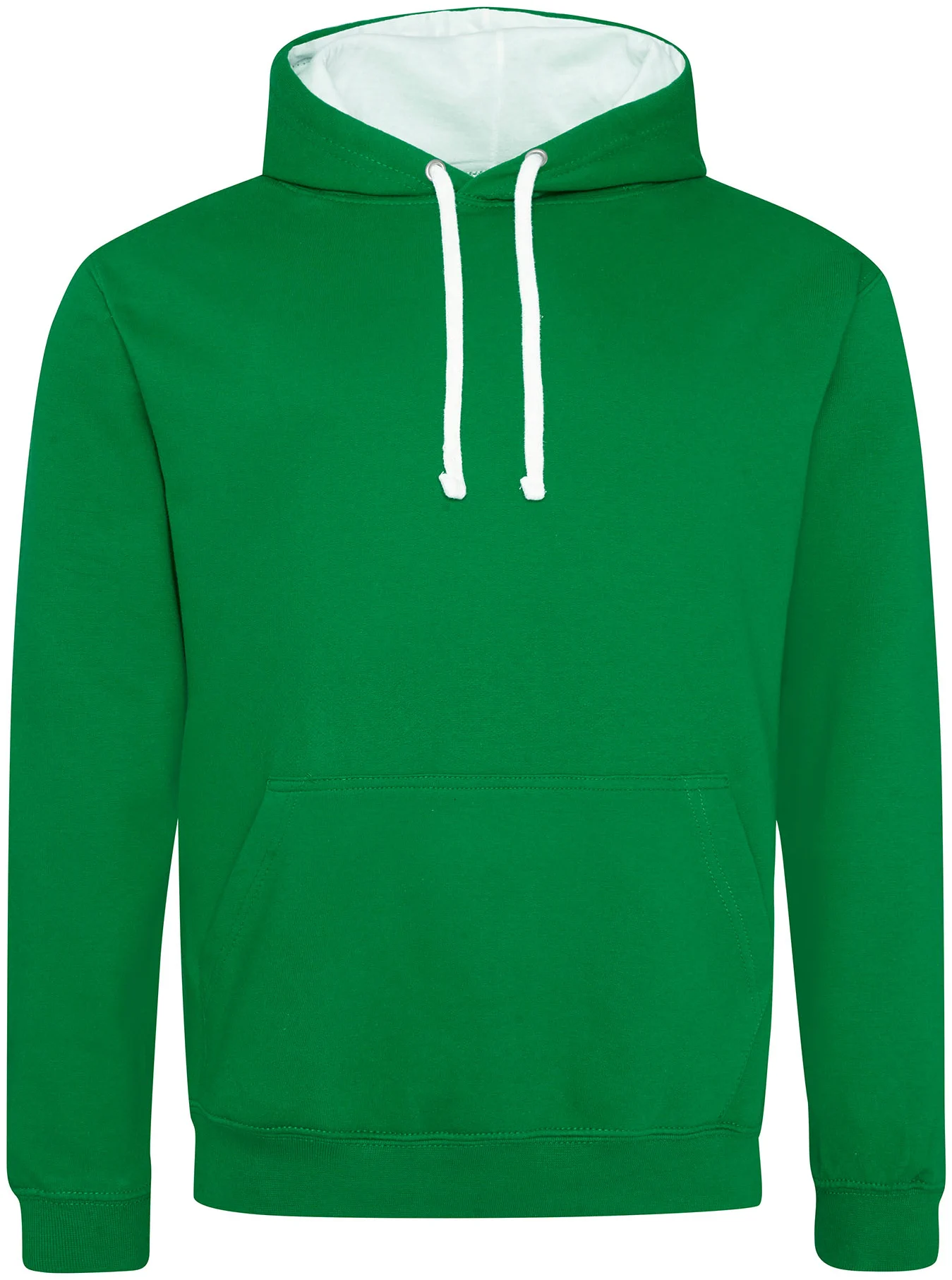 justhoods-jh003-varsity-hoodie-kellygreen-arcticwhite-front-1 Just Hoods Varsity Hoodie