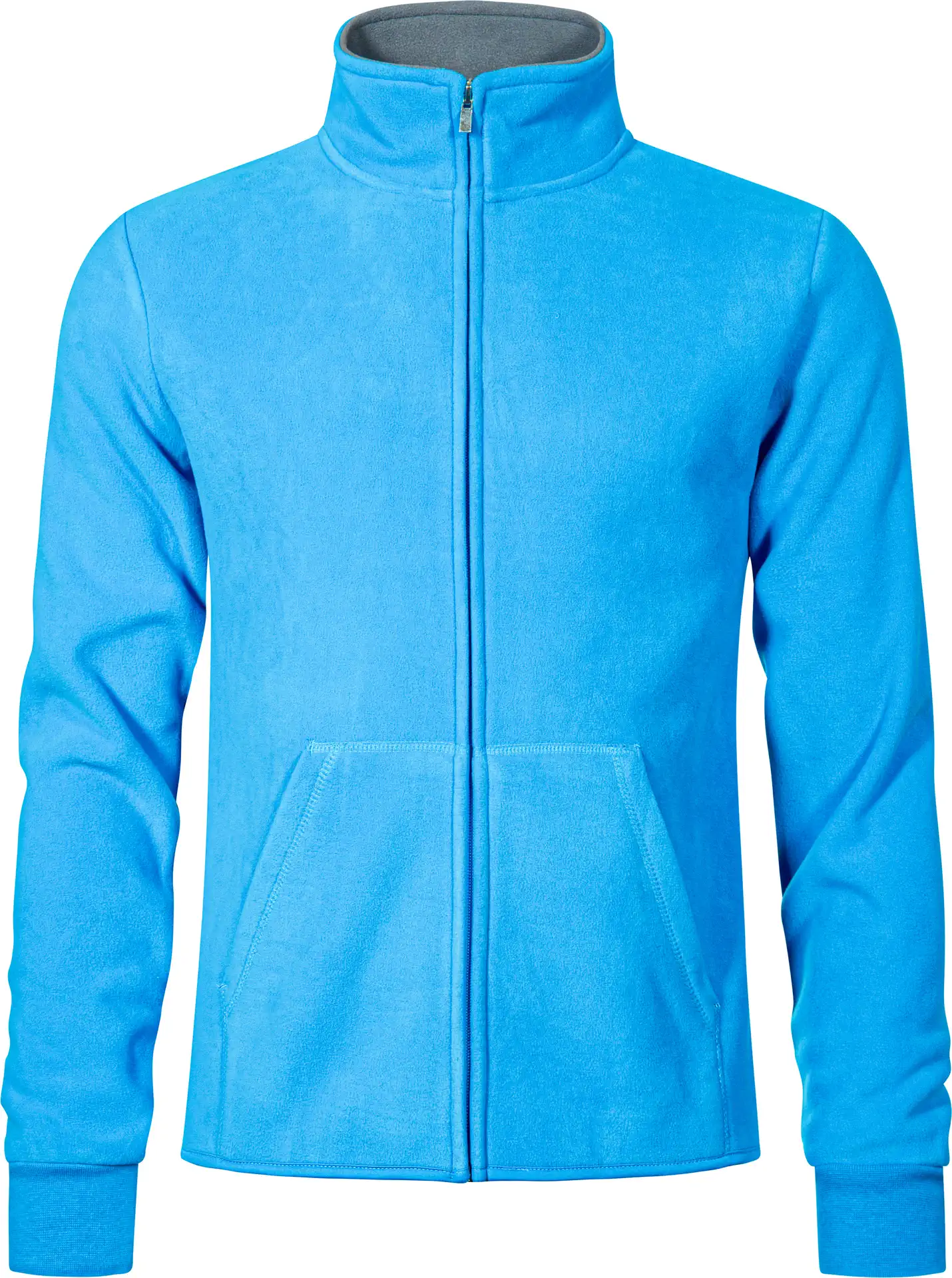 promodoro-7971-mens-double-fleece-jacket-turquoise-lightgrey-front-3 Promodoro Men's Double Fleece Jacket 7971