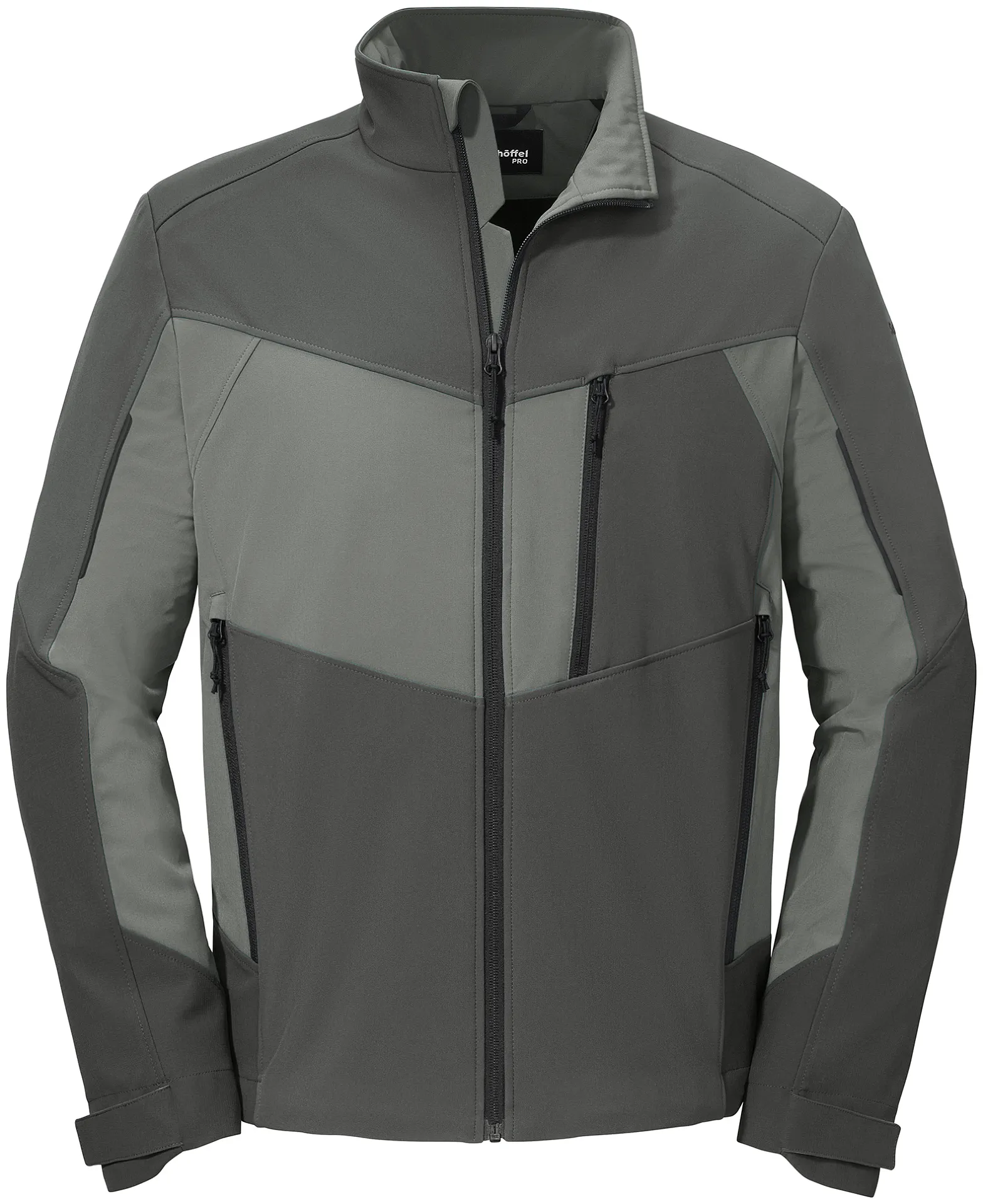schoeffel-pro-6007-allwettertalent-jacke-dunkelgrau-front-1 Schöffel PRO 6007 ALLWETTERTALENT Softshelljacke