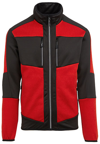 regatta-trf720-e-volve-unisex-knit-effect-stretch-midlayer-jacket-classic-red-black-front-1 Regatta E-volve Unisex Knit Effect Stretch Midlayer Jacket