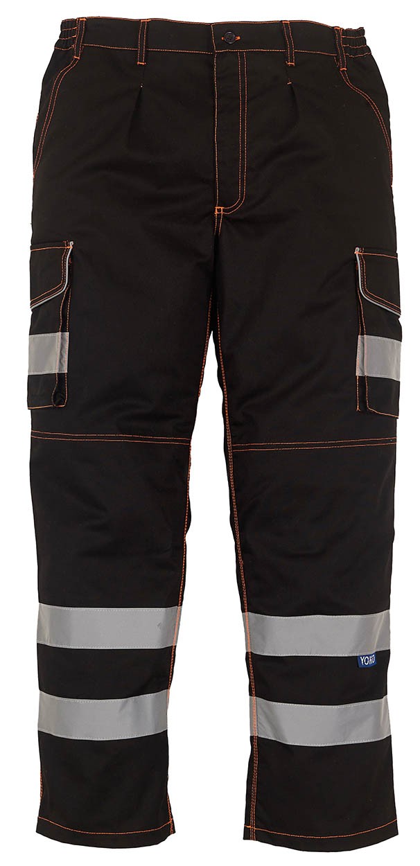 YOKO High Visibility Cargo Trousers with Knee Pad Pockets