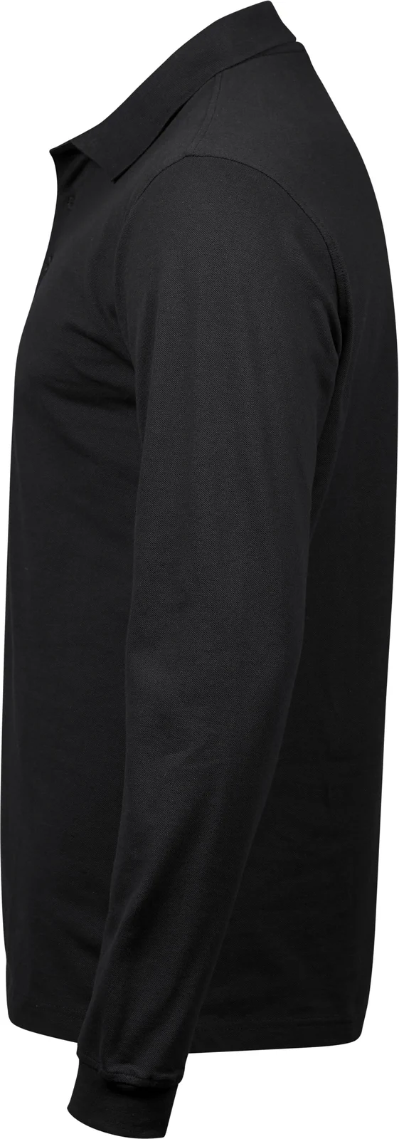 tee-jays-1406-mens-luxury-stretch-long-sleeve-poloshirt-black-left-2 Tee Jays Men's Luxury Stretch Long Sleeve Polo
