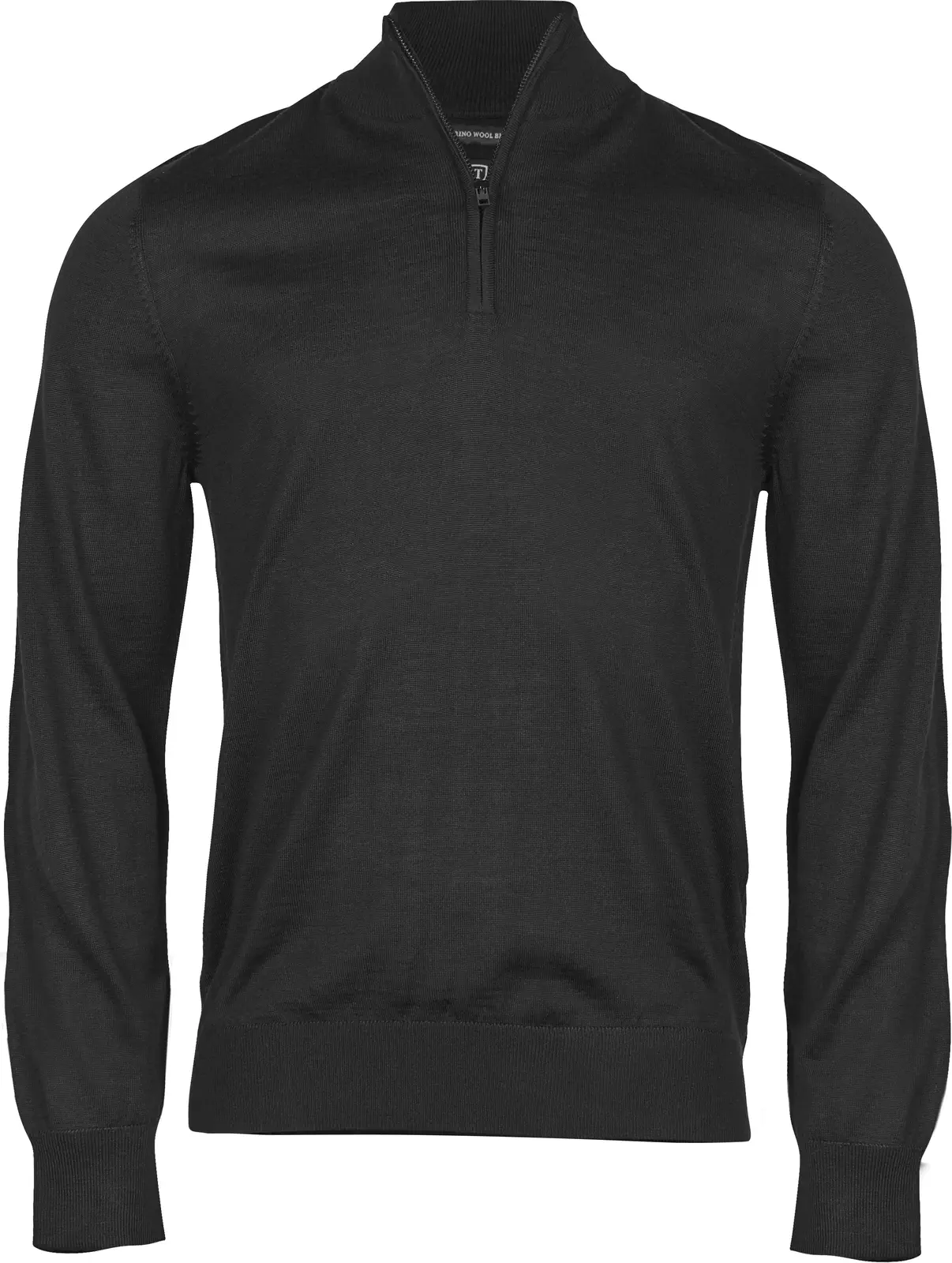 tee-jays-6010-mens-half-zip-black-front-1 Tee Jays Men's Half Zip