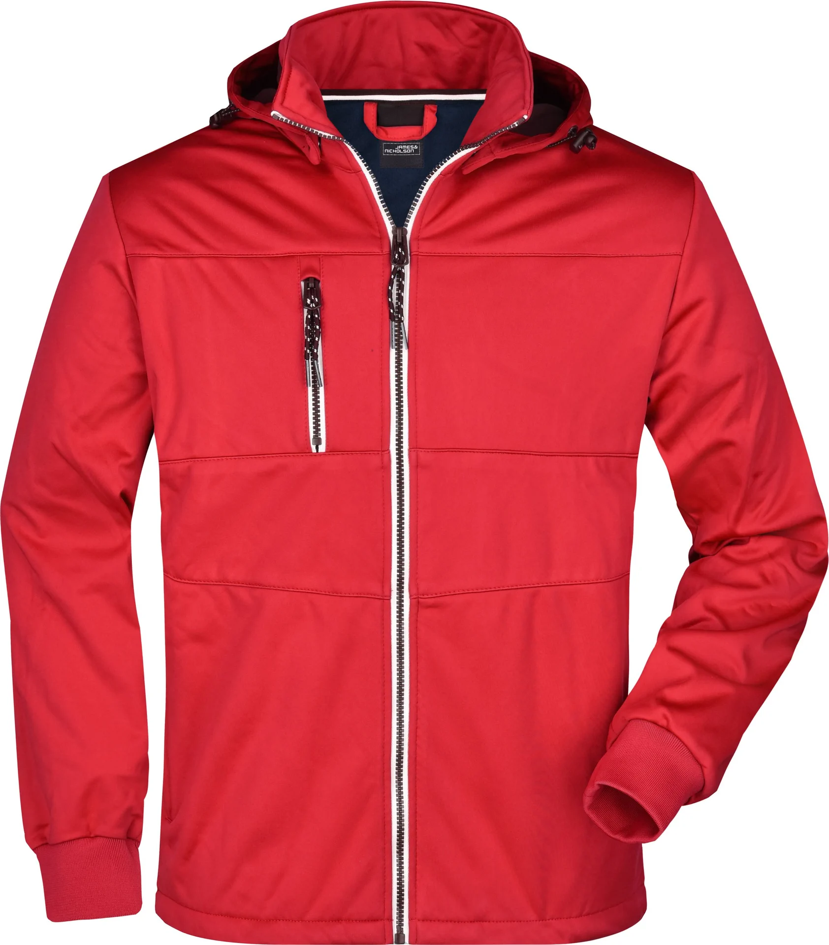 jn1078-mens-maritime-jacket-red-navy-white-front-3 James & Nicholson Men's Maritime Jacket