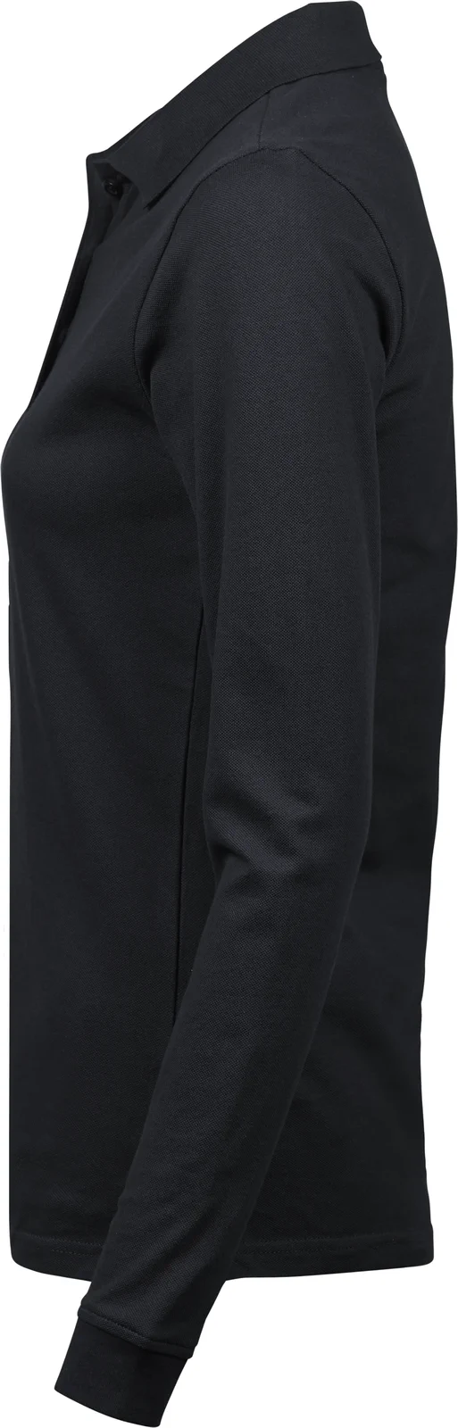 tee-jays-146-womens-luxury-stretch-long-sleeve-poloshirt-black-left-2 Tee Jays Ladies Luxury Stretch Long Sleeve Polo