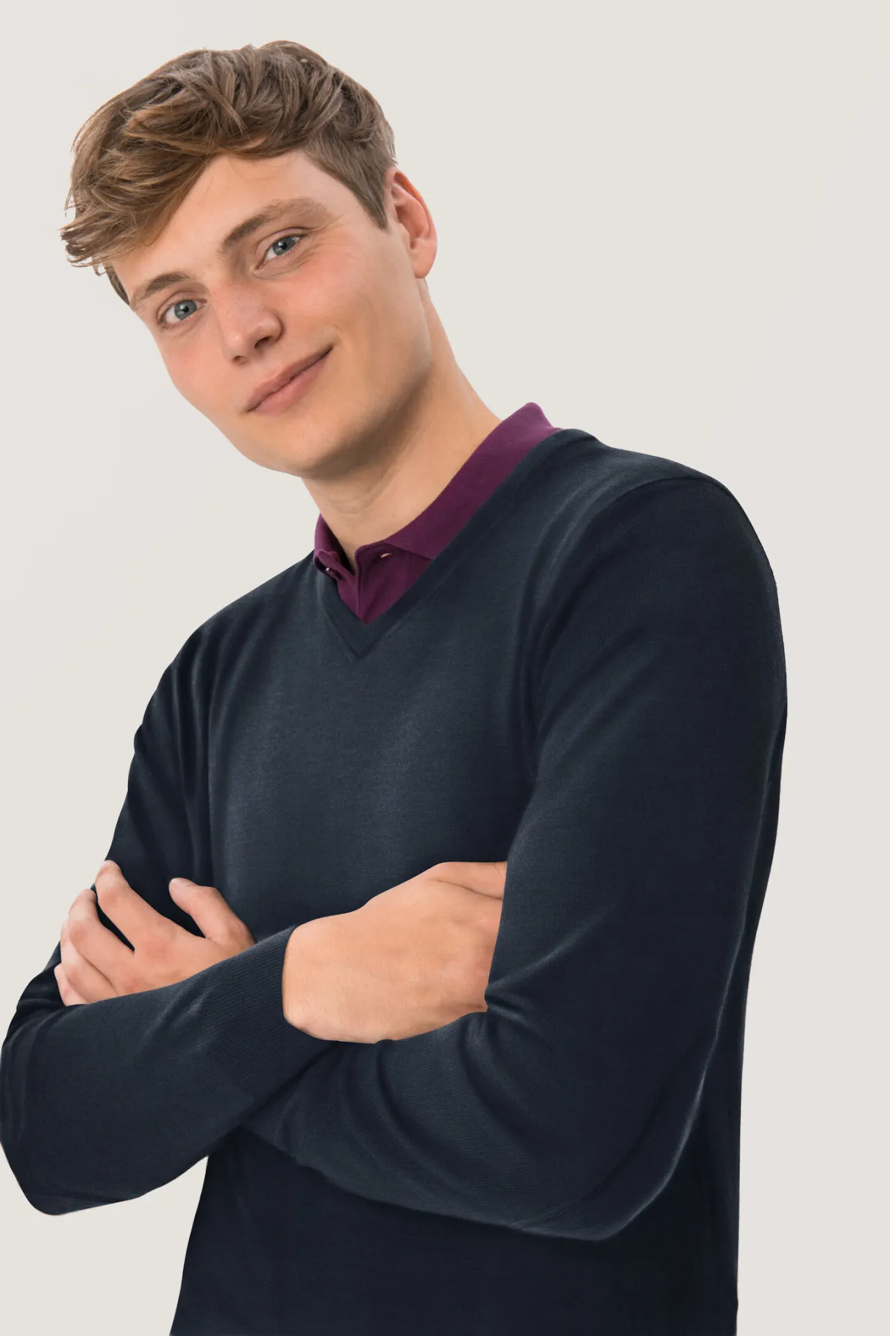 HAKRO V-Pullover 144 Merino Wool HAKRO V-Pullover 144 Merino Wool