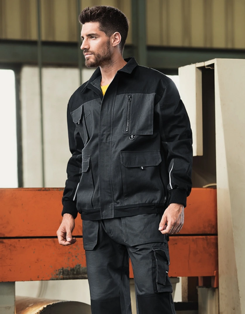 rimeck-w51-arbeitsjacke-woody-ebonygrau-model-0 RIMECK Arbeitsjacke Woody W51