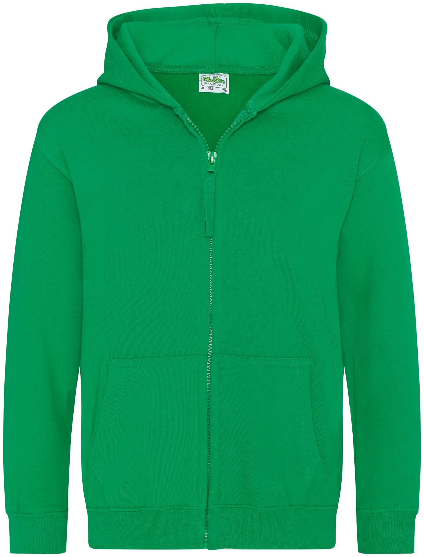 justhoods-jh050j-kids-zoodie-kellygreen-front-1 Just Hoods Kids Zoodie