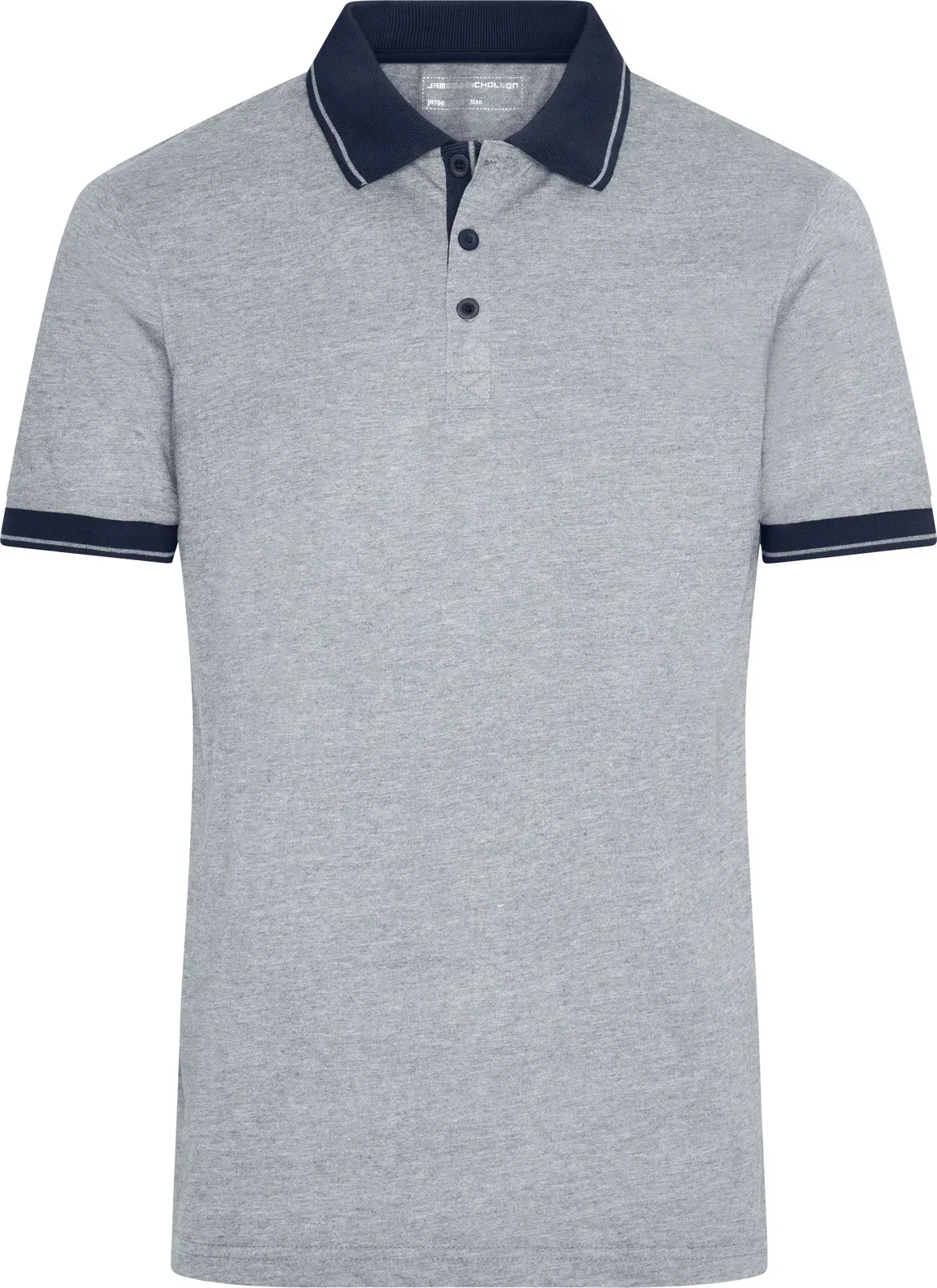 James & Nicholson Mens Jersey Heather Polo