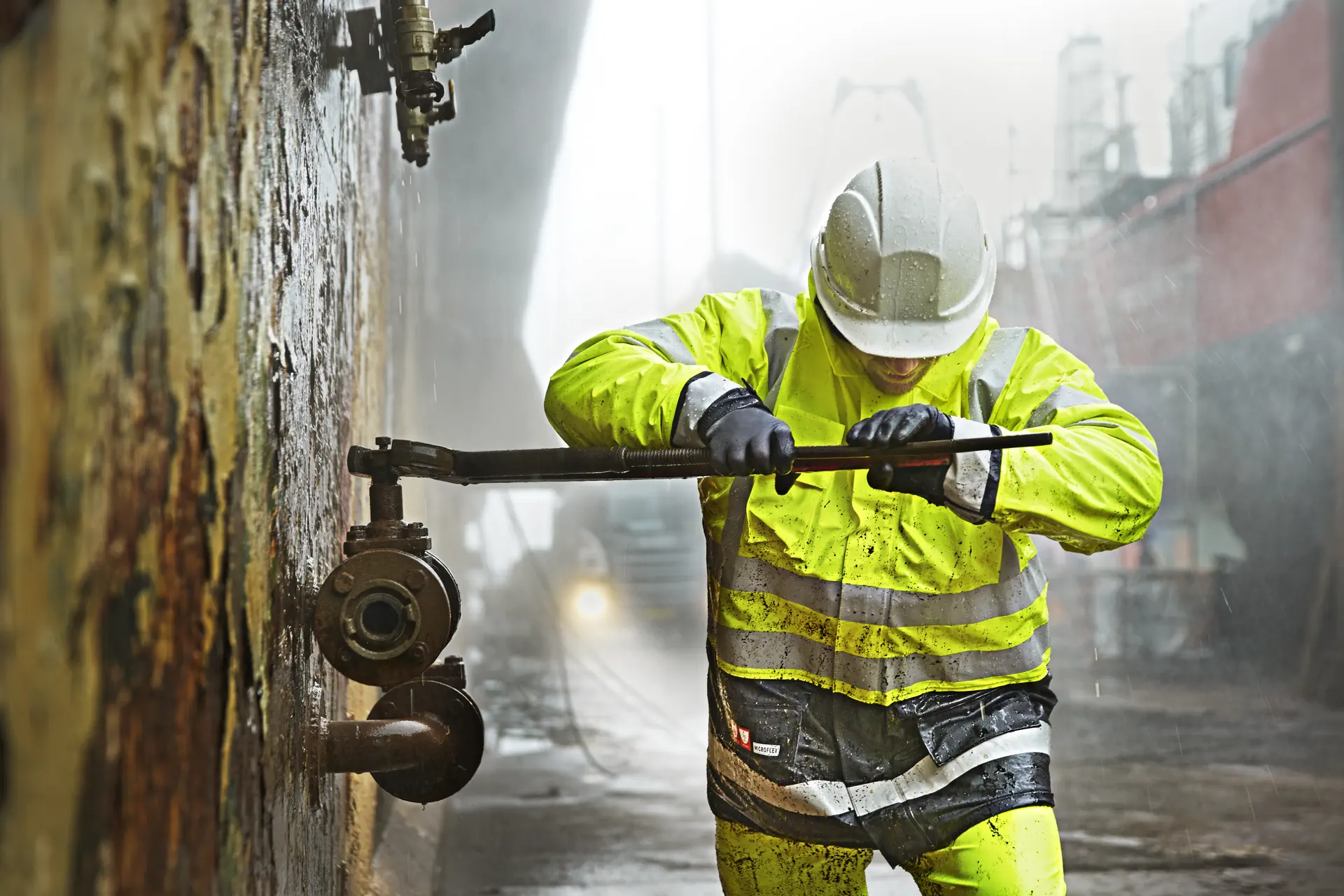 Lyngsøe FR-LR32 Flammhemmende Hi-Vis Winterjacke mit herausnehmbarem Steppfutter