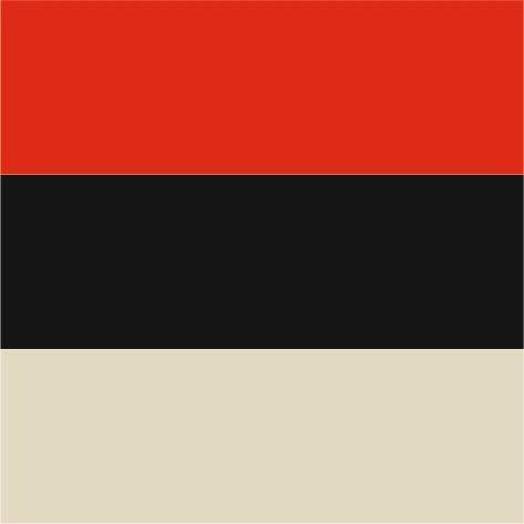 red/black/sand