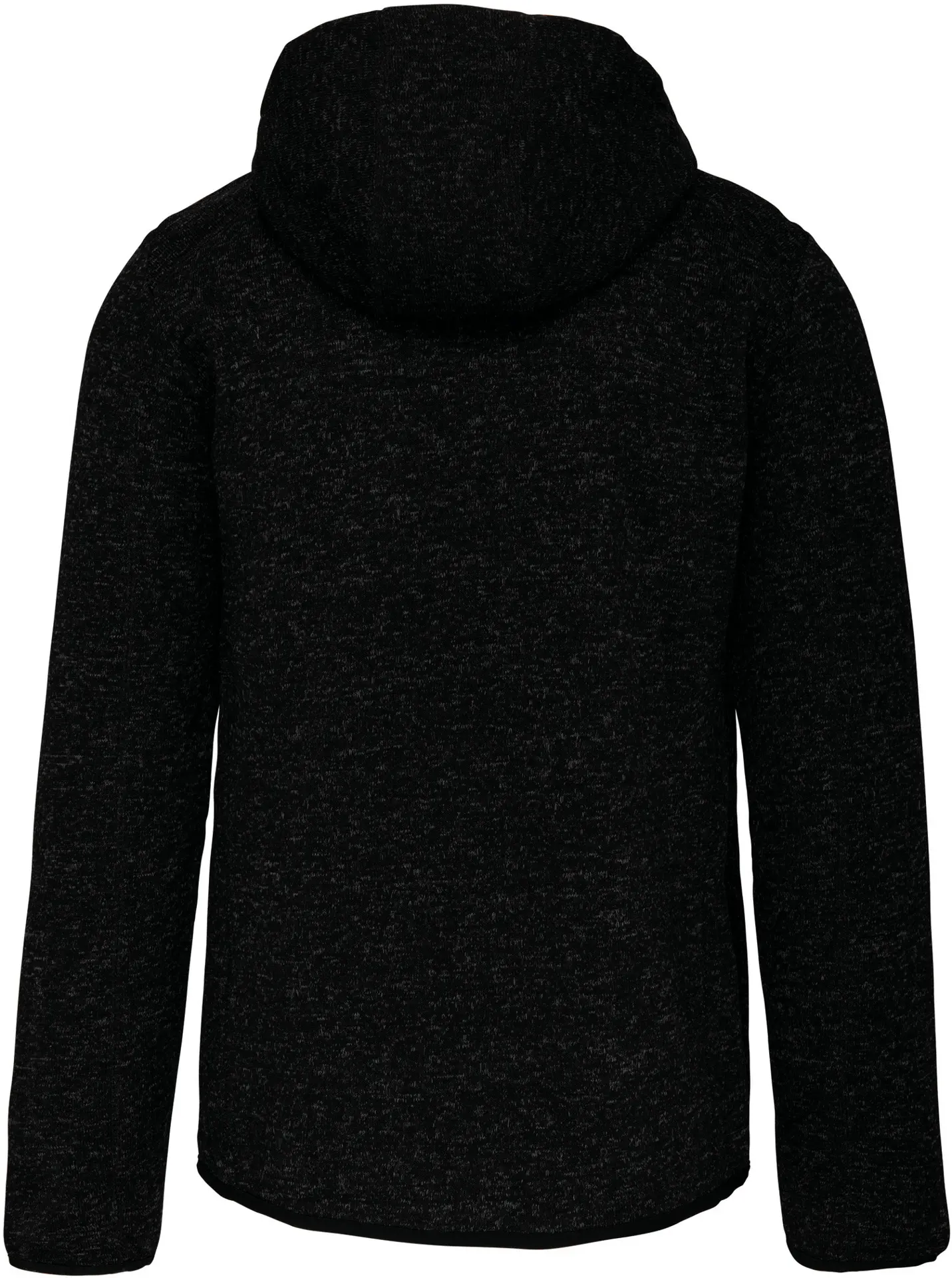 Kariban Damen Melange Kapuzen Strickfleece Jacke