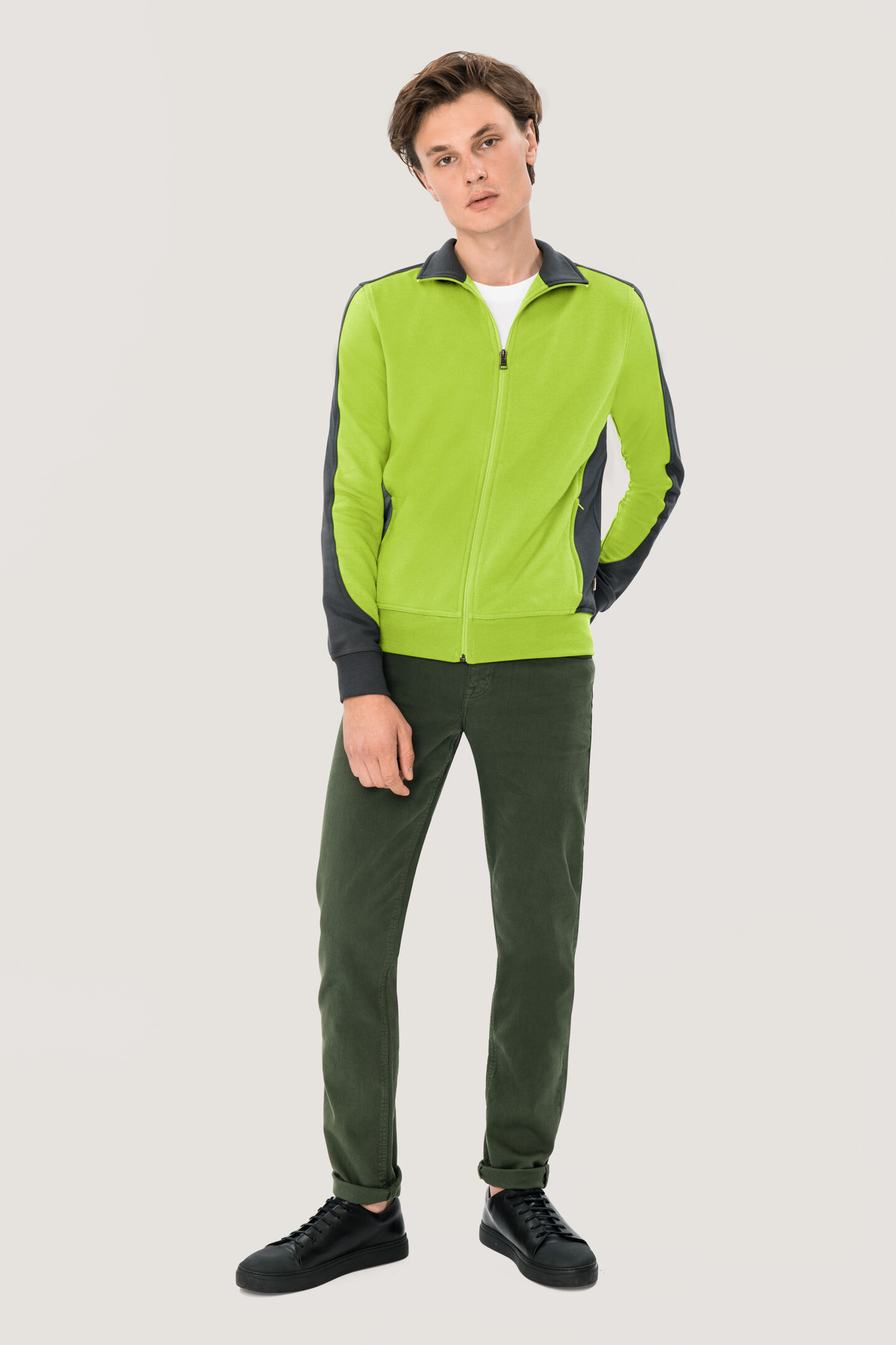 HAKRO Sweatjacke 477 Contrast Mikralinar® HAKRO Sweatjacke 477 Contrast Mikralinar®