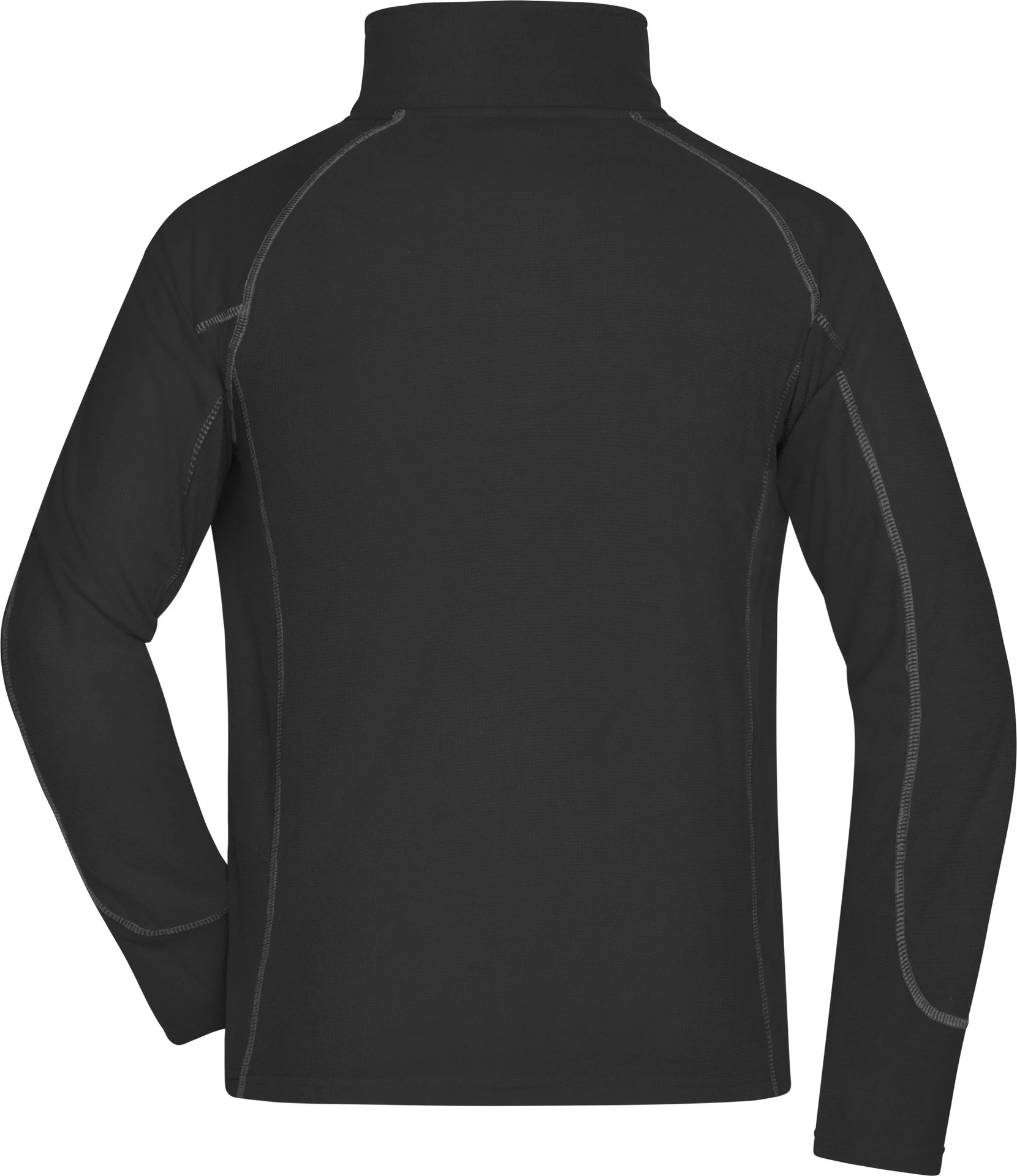 jn597-mens-structure-fleece-jacket-black-carbon-back-5 James & Nicholson Men's Structure Fleece Jacket