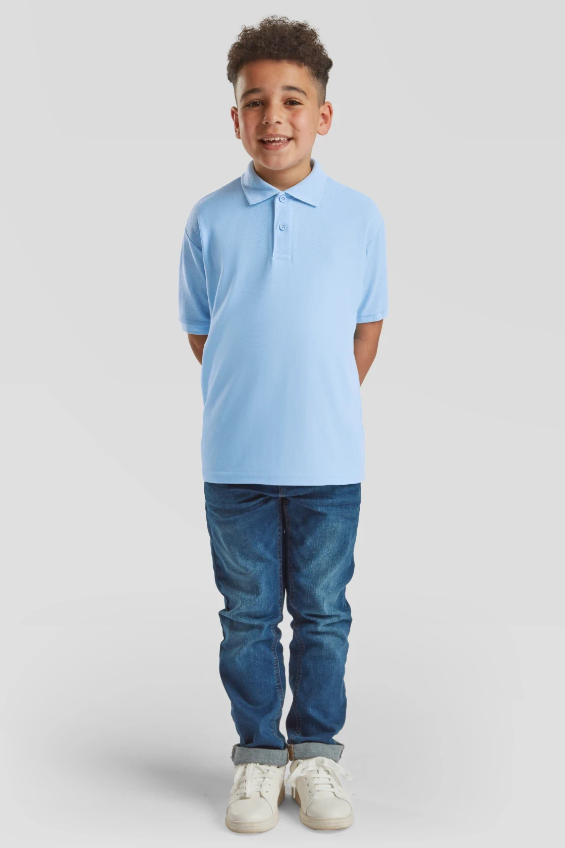 fruit-of-the-loom-63-417-0-kids-65-35-poloshirt-skyblue-model-3 F.O.L. 65/35 Polo Kids