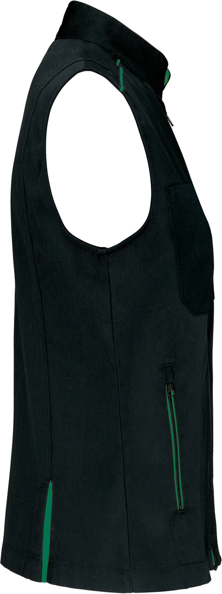 kariban-WK6149-damen-bodywarmer-day-to-day-black-kellygreen-right-5 Kariban Damen Bodywarmer "Day-to-Day"