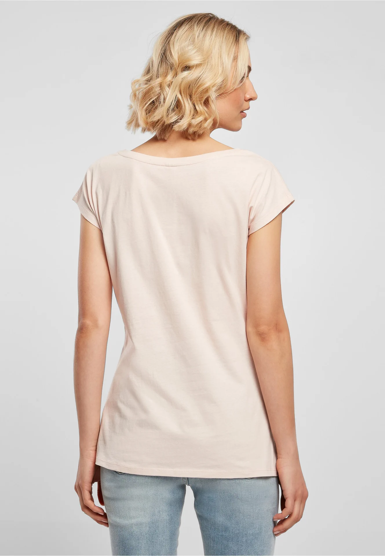Build Your Brand Ladies Wide Neck Tee