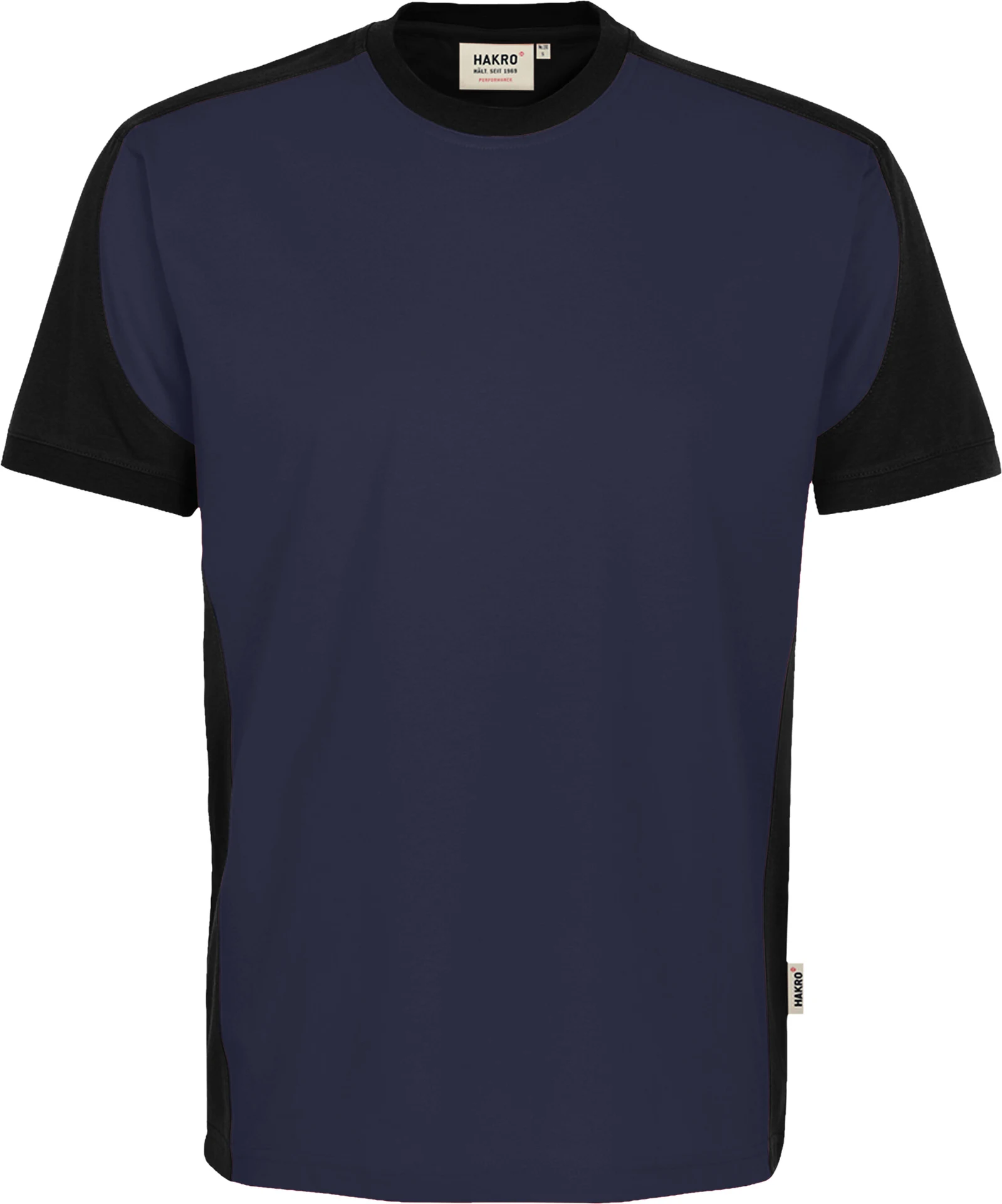 hakro-590-t-shirt-contrast-mikralinar-eco-tinte-schwarz-front-1 HAKRO T-Shirt 590 Contrast MIKRALINAR® ECO