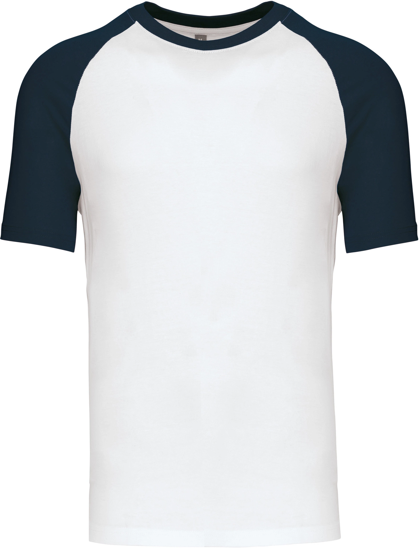 kariban-K330-baseball-t-shirt-white-navy-front-3 Kariban Baseball T-Shirt