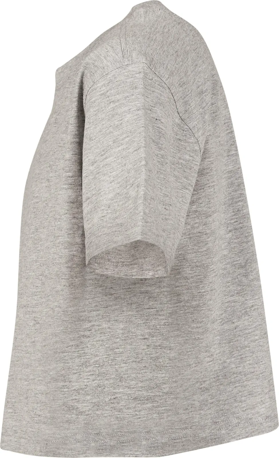 BYB-BY114-girls-cropped-jersey-t-shirt-heathergrey-left-6 Build Your Brand Girls Cropped Jersey Tee