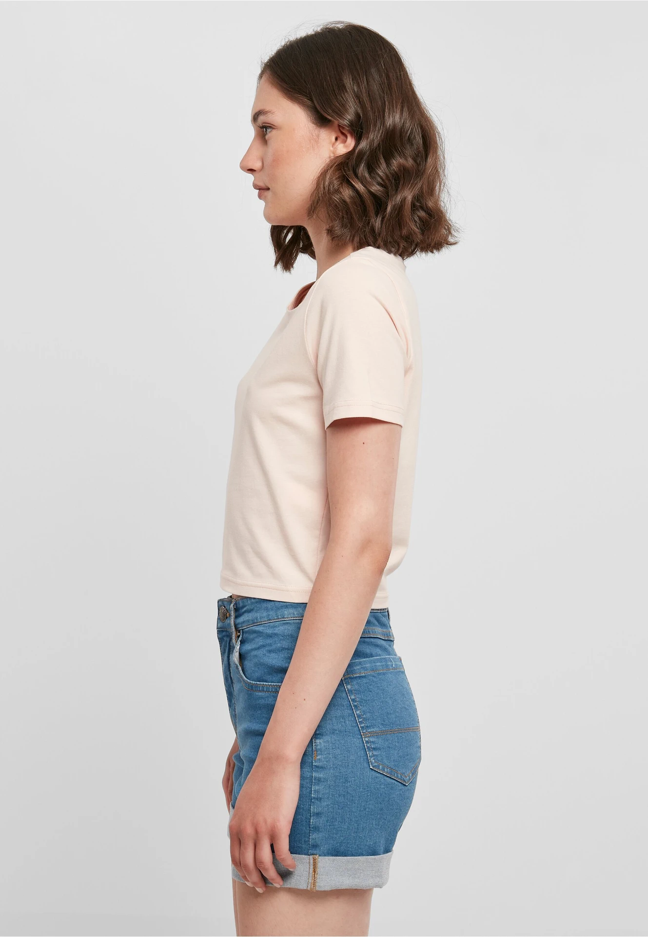 Build Your Brand Ladies Cropped Tee