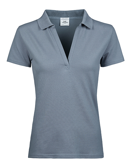 TEE JAYS Womens Luxury Stretch V-Neck Polo TEE JAYS Womens Luxury Stretch V-Neck Polo