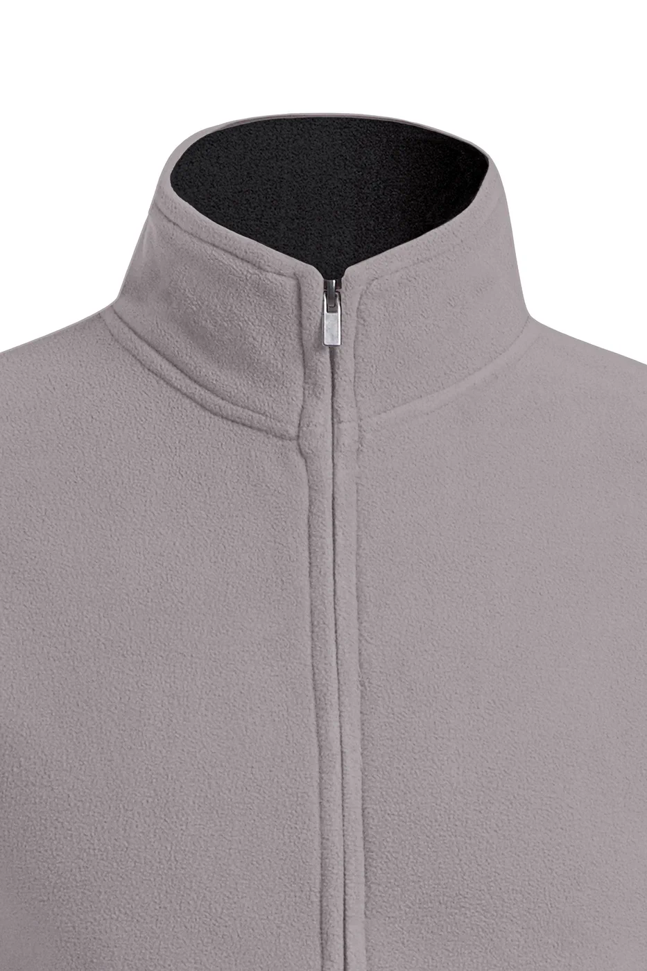 promodoro-7971-mens-double-fleece-jacket-lightgrey-black-detail-7 Promodoro Men's Double Fleece Jacket 7971