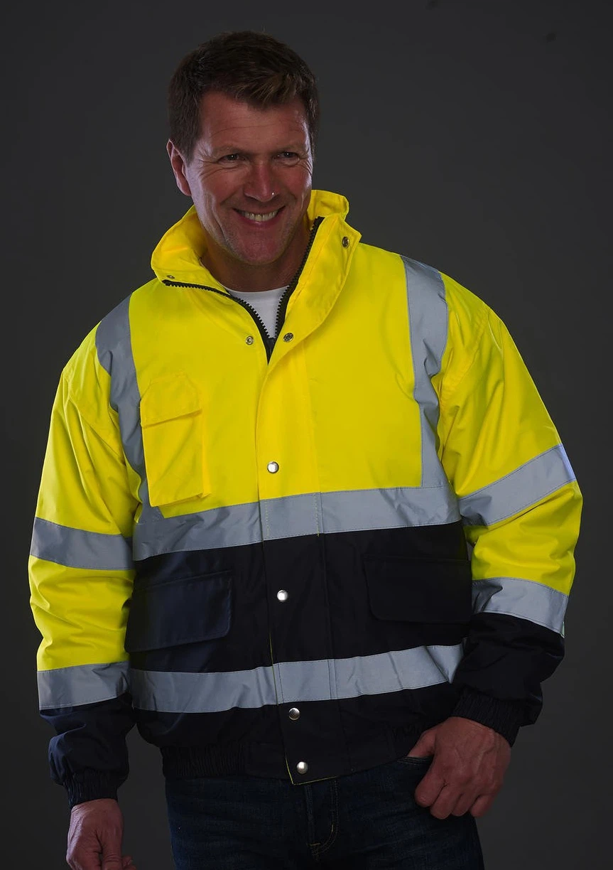 YOKO High Visibility Two-Tone Bomber Jacket