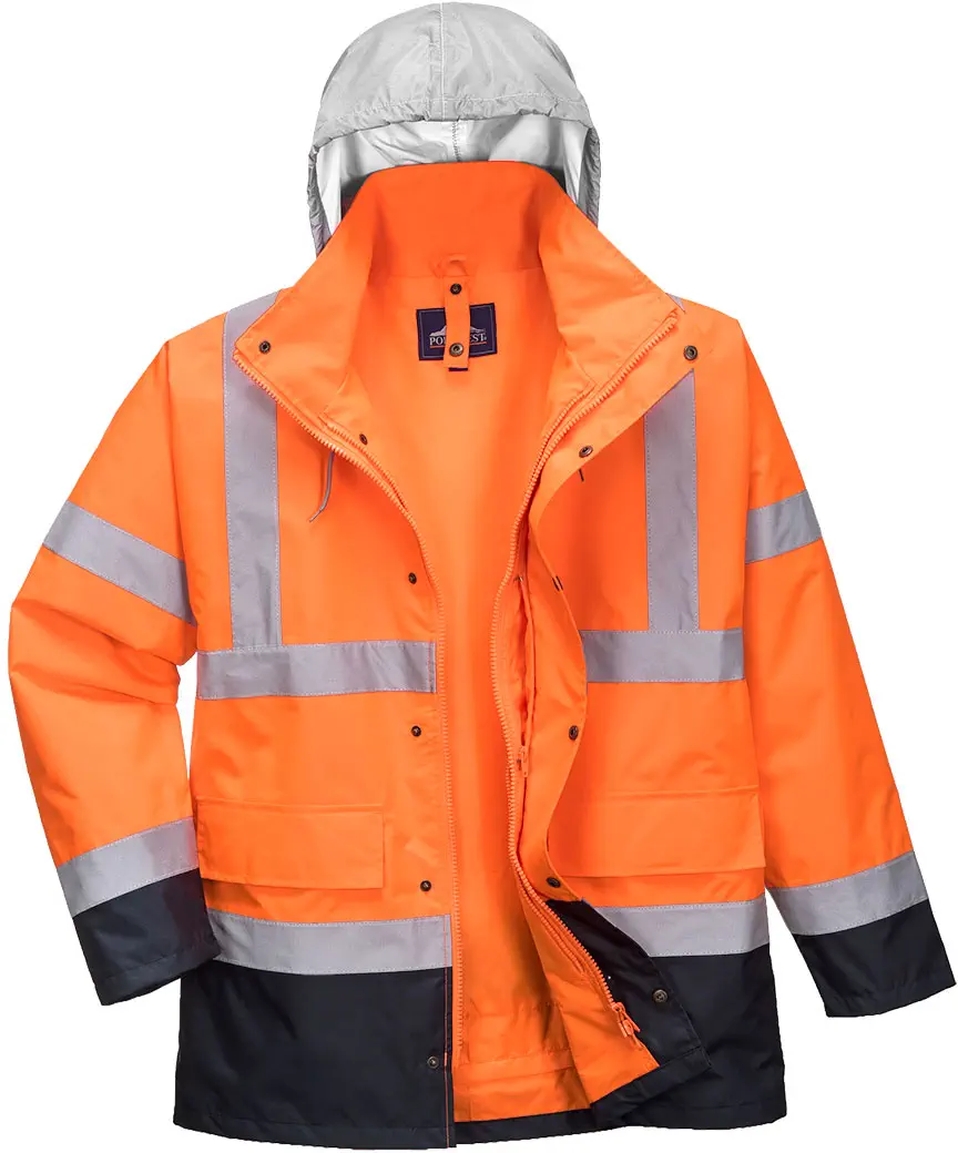 PORTWEST S471 Warnschutz 4-in-1 Kontrast Verkehrsjacke