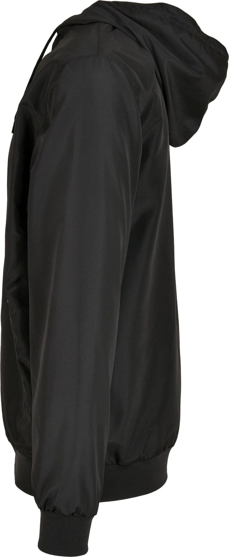 BYB-BY151-recycled-windrunner-black-left-6 Build Your Brand Recycled Windrunner