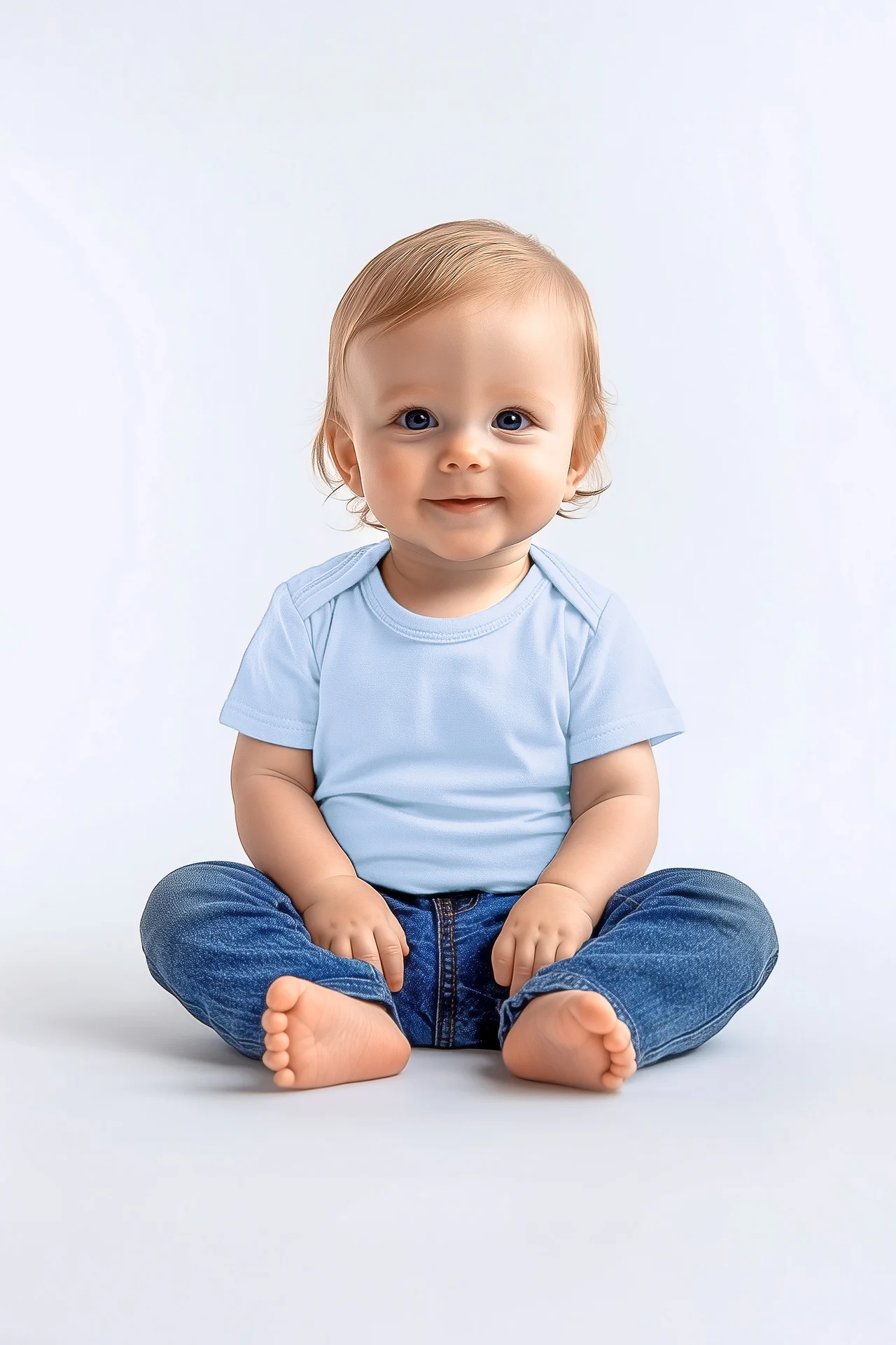 promodoro-110-baby-t-shirt-babyblue-model-0 Promodoro Baby T-Shirt