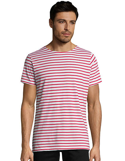 SOL'S Men's Round Neck Striped T-Shirt Miles SOL'S Men's Round Neck Striped T-Shirt Miles