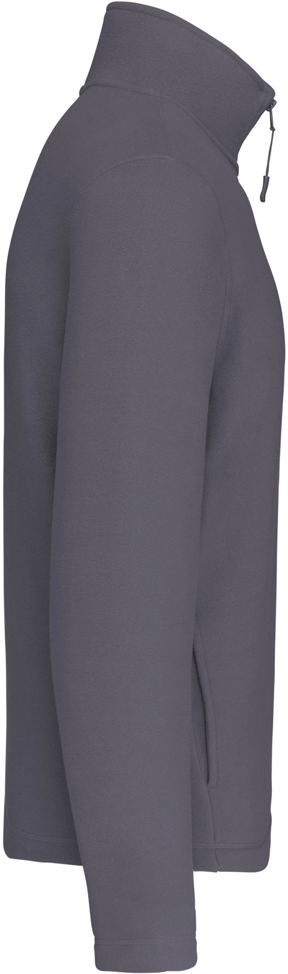 kariban-K912-microfleece-pullover-mit-viertel-zip-enzo-convoygrey-right-5 Kariban Microfleece Pullover mit 1/4 Zip "Enzo"