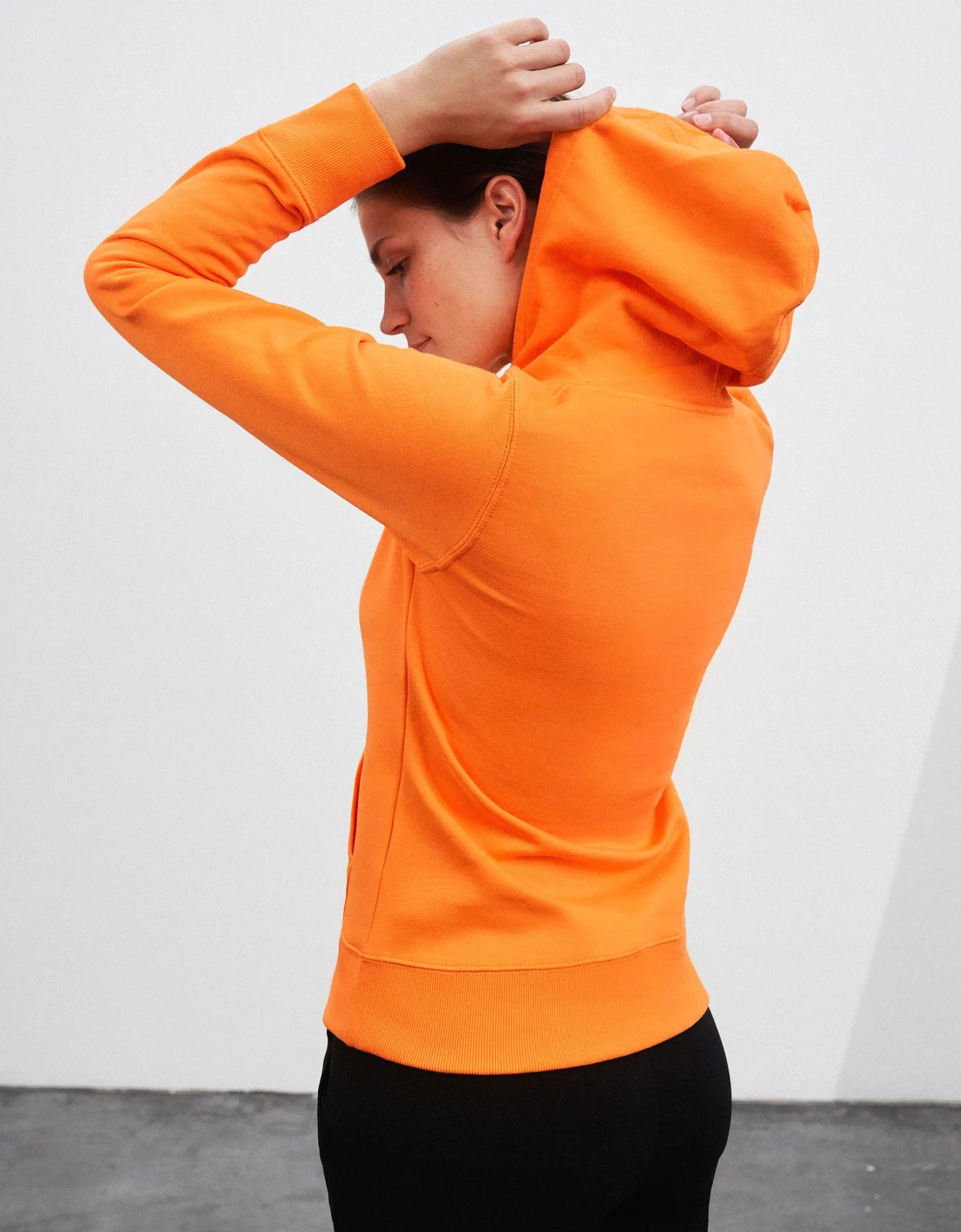 jn051-ladies-hooded-sweatshirt-model-1 James & Nicholson Ladies Hooded Sweat