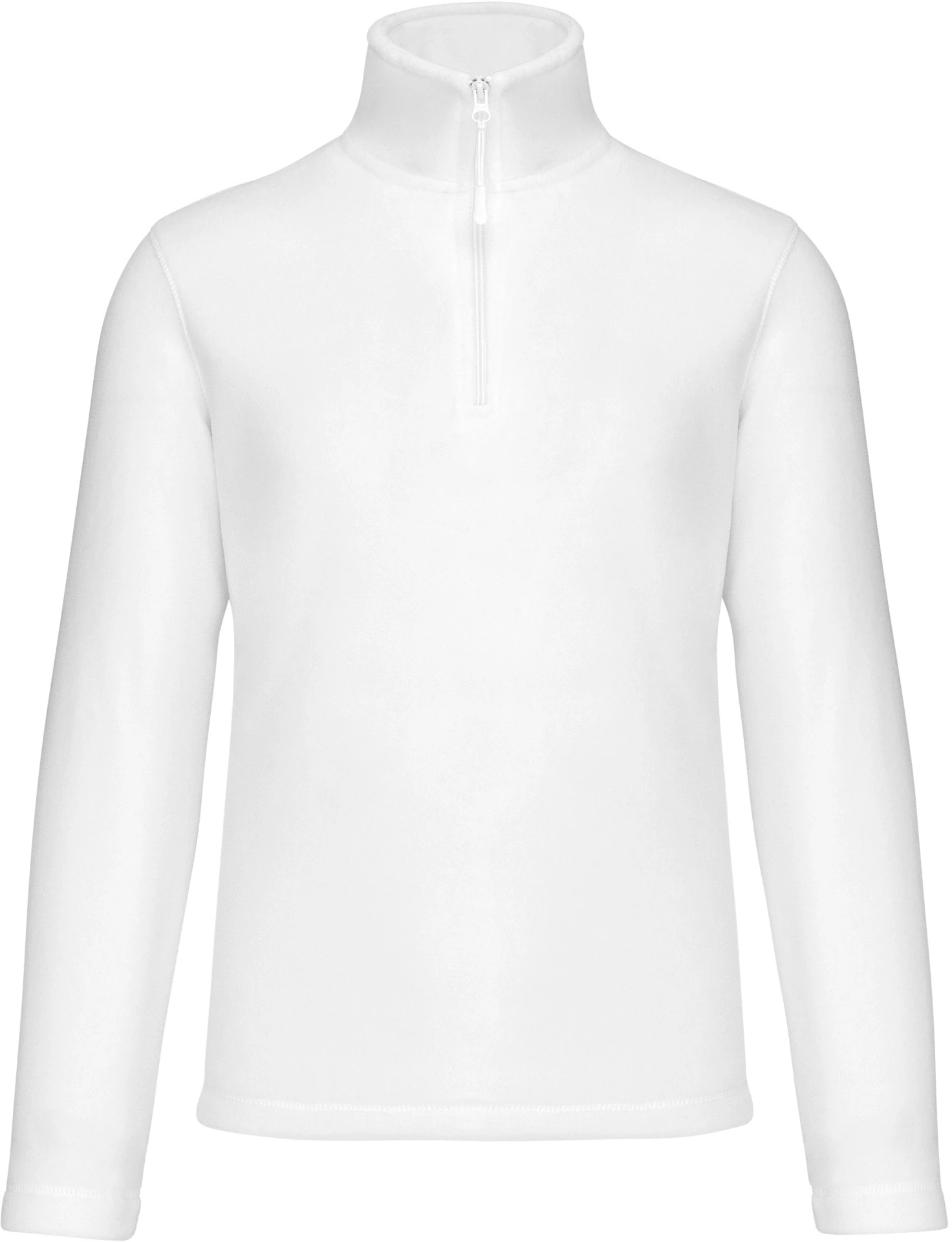 kariban-K912-microfleece-pullover-mit-viertel-zip-enzo-white-front-3 Kariban Microfleece Pullover mit 1/4 Zip "Enzo"