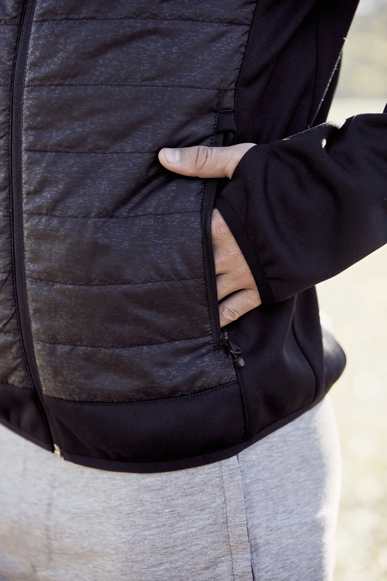 CLIQUE Reflektierende Herren Hybrid Jacke