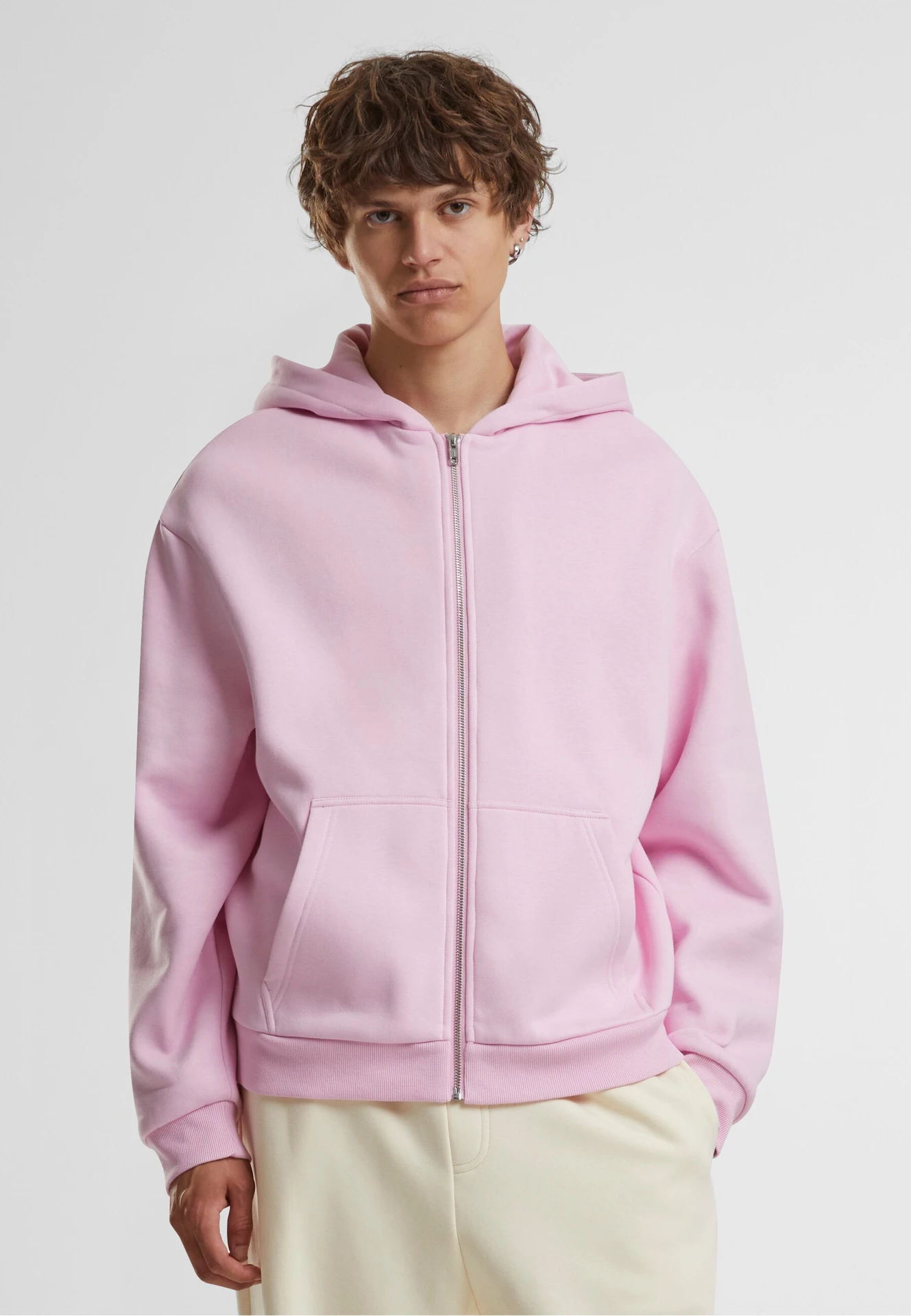 Build Your Brand Fluffy Zip Hoody