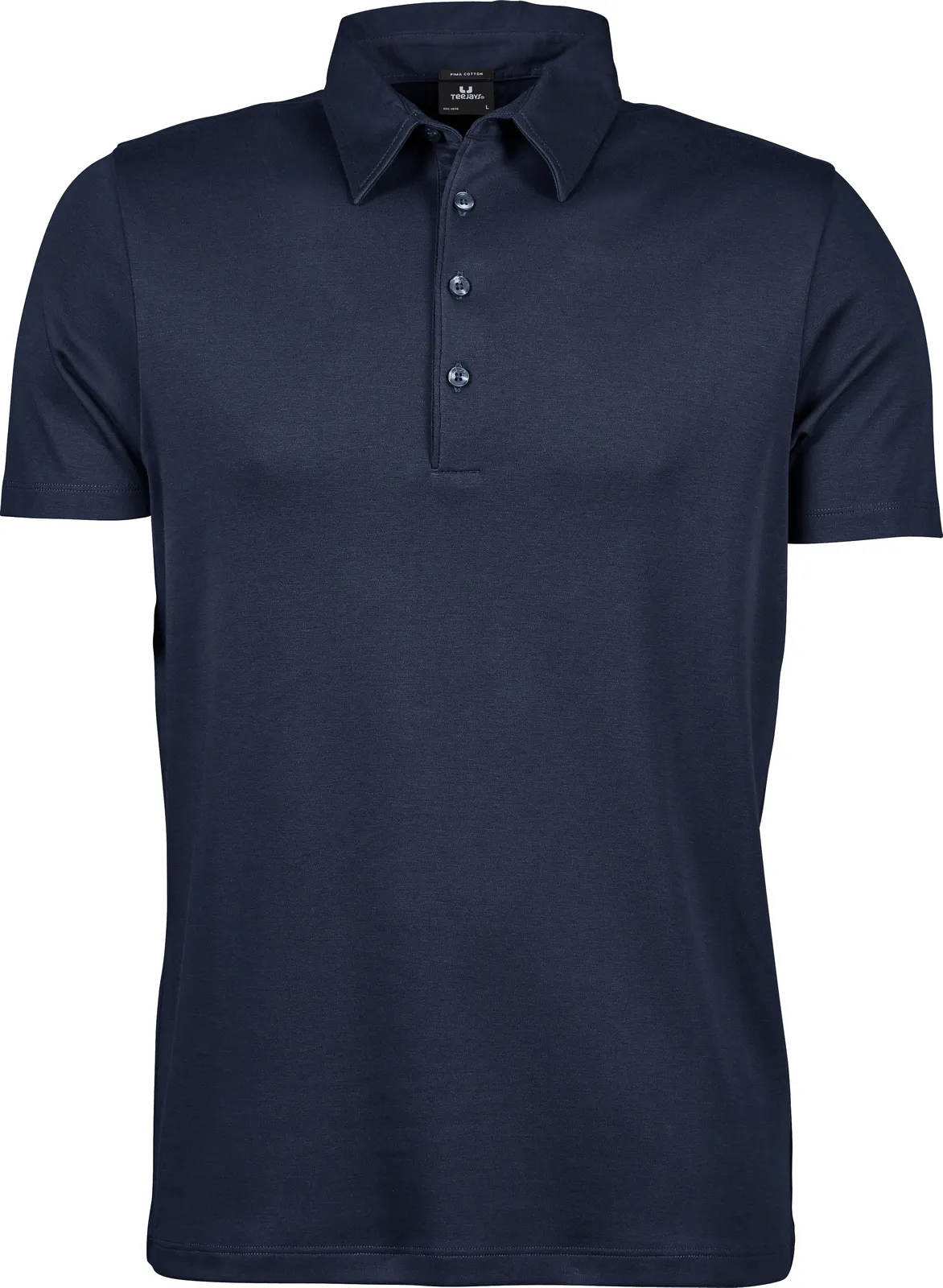 tee-jays-1440-mens-pima-cotton-poloshirt-navy-front-1 Tee Jays Men's Pima Cotton Polo