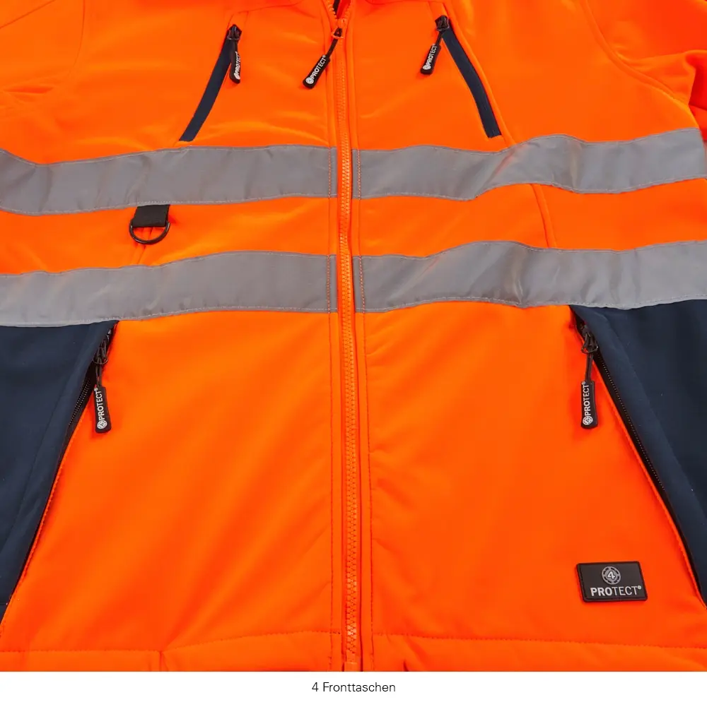 4PROTECT® Warnschutz-Softshelljacke PITTSBURGH