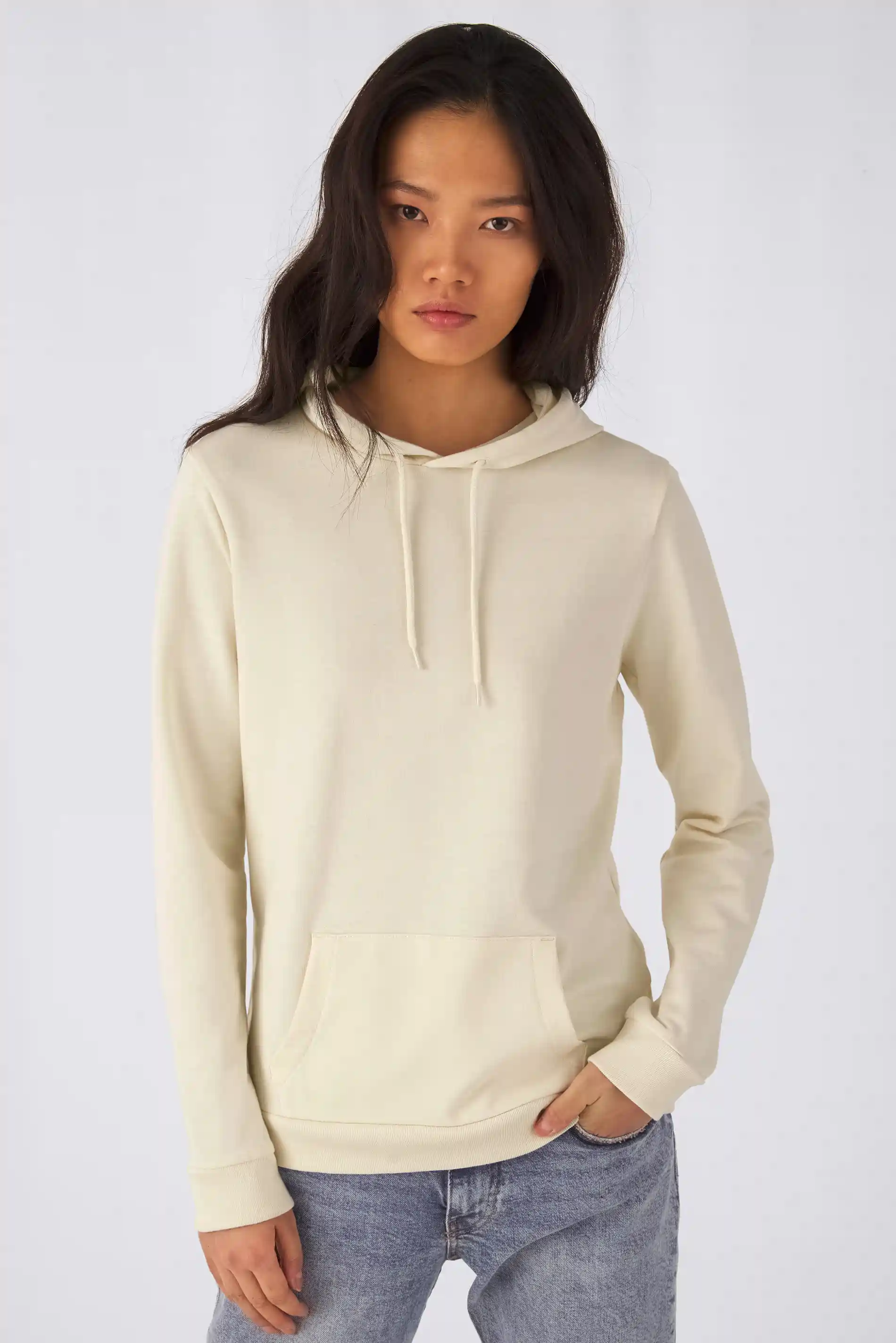 bc-ww04w-hashtaghoodie-women-pale-yellow-model-1 B&C #Hoodie Sweat Women