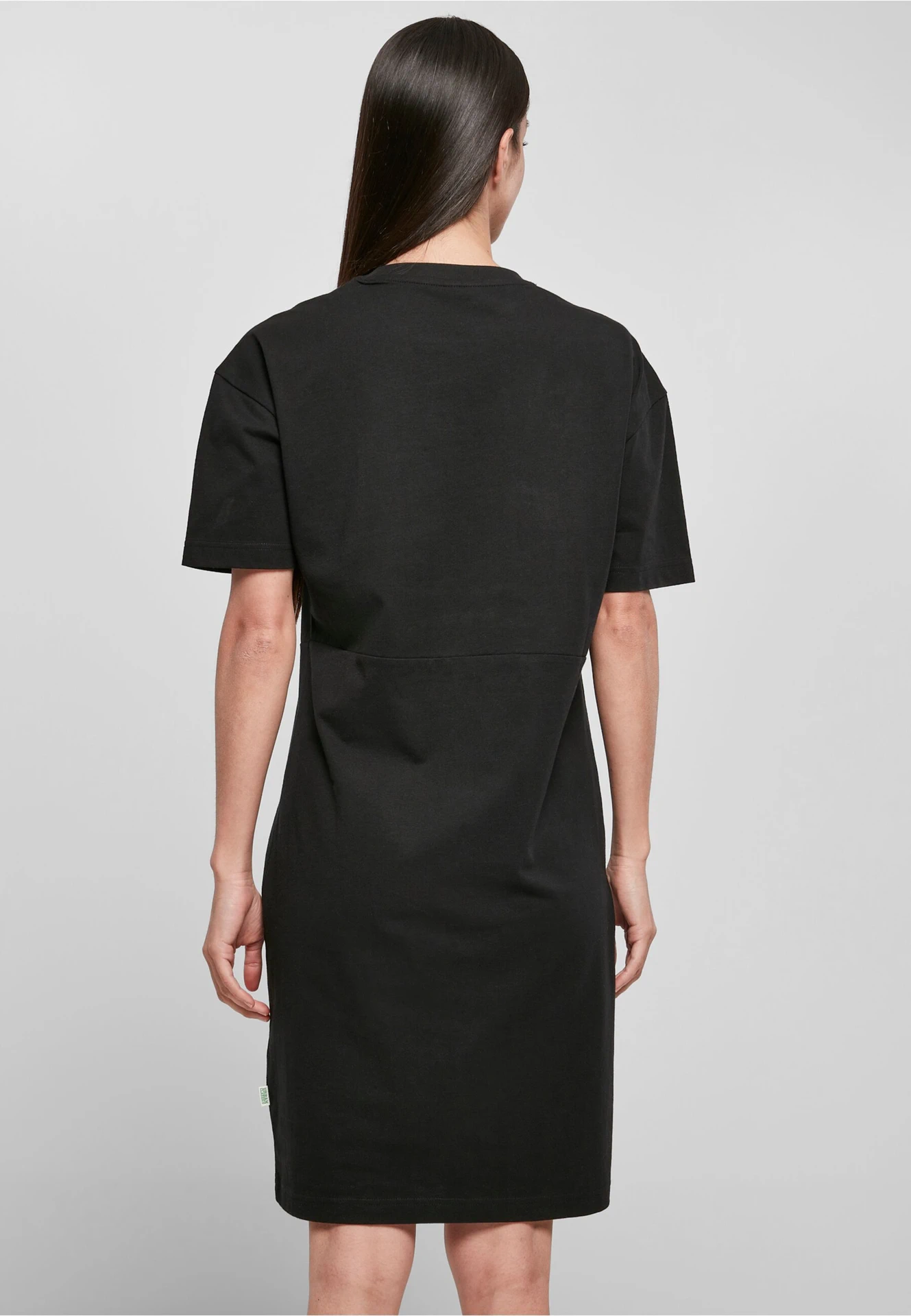Build Your Brand Ladies Organic Oversized Slit Tee Dress