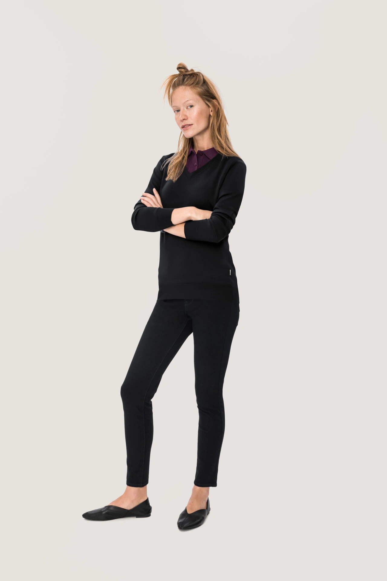 HAKRO Women-V-Pullover 134 Merino Wool HAKRO Women-V-Pullover 134 Merino Wool