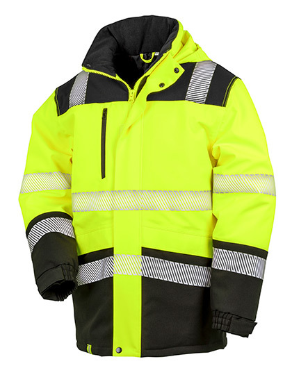 Safety yellow winter coat store