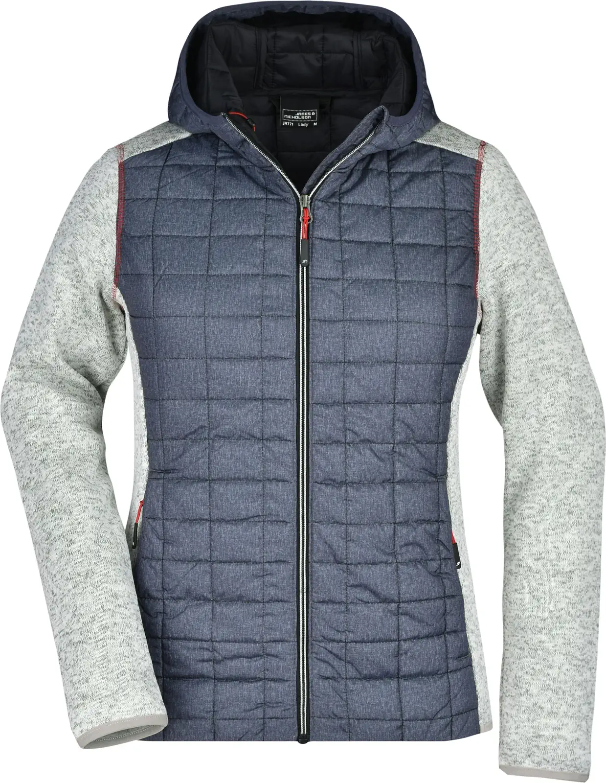 James & Nicholson Ladies Knitted Hybrid Jacket