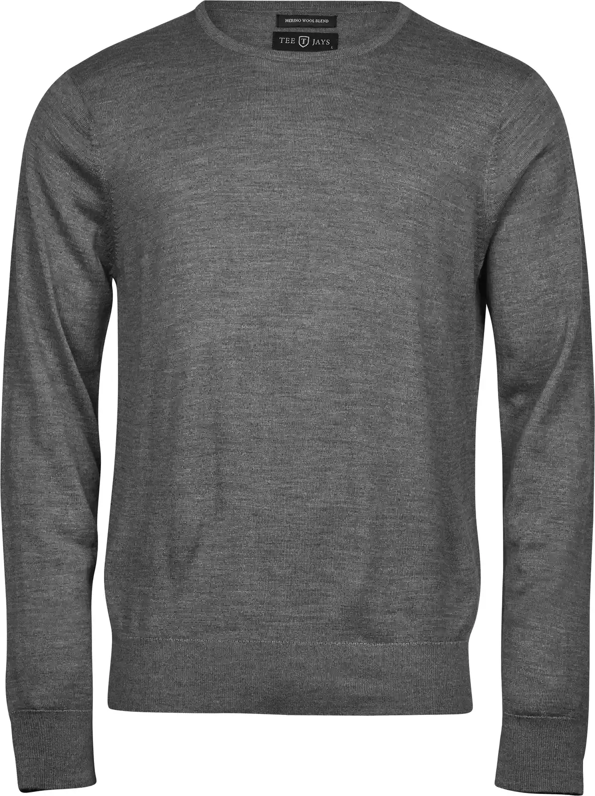 tee-jays-6000-mens-crew-neck-sweater-greymelange-front-1 Tee Jays Men`s Crew Neck Sweater