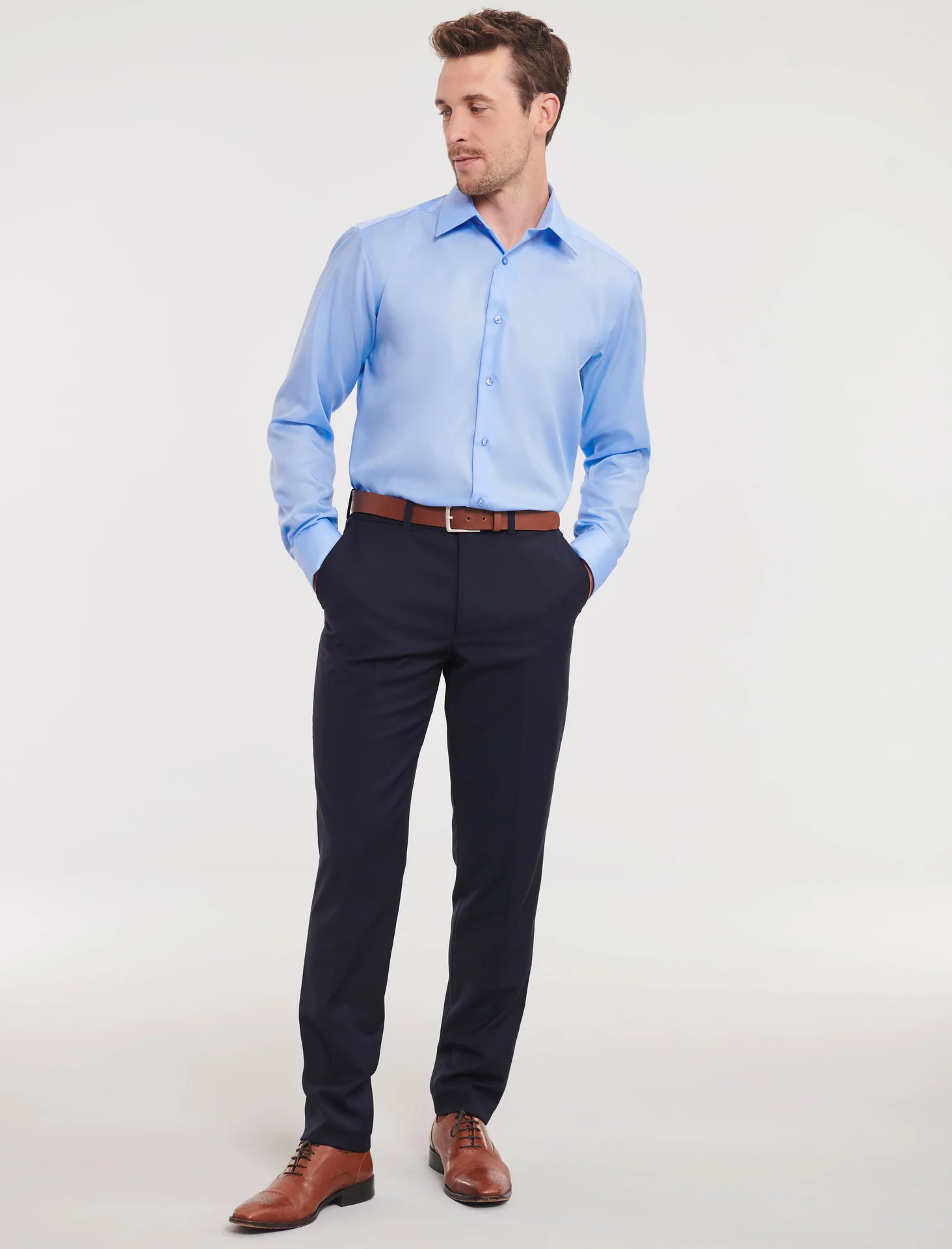 Russell Men's Long Sleeve Tailored Ultimate Non-iron Shirt