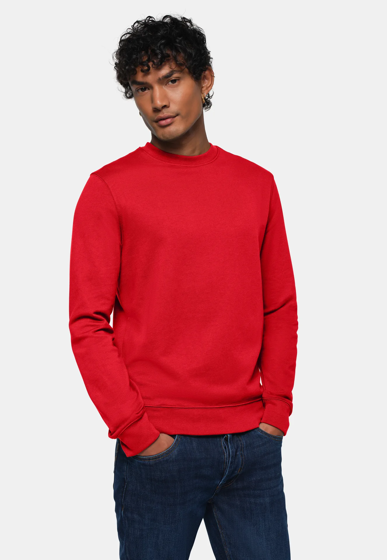 hakro-550-sweatshirt-mikralinar-eco-rot-model-0 HAKRO Sweatshirt 550 Mikralinar® ECO